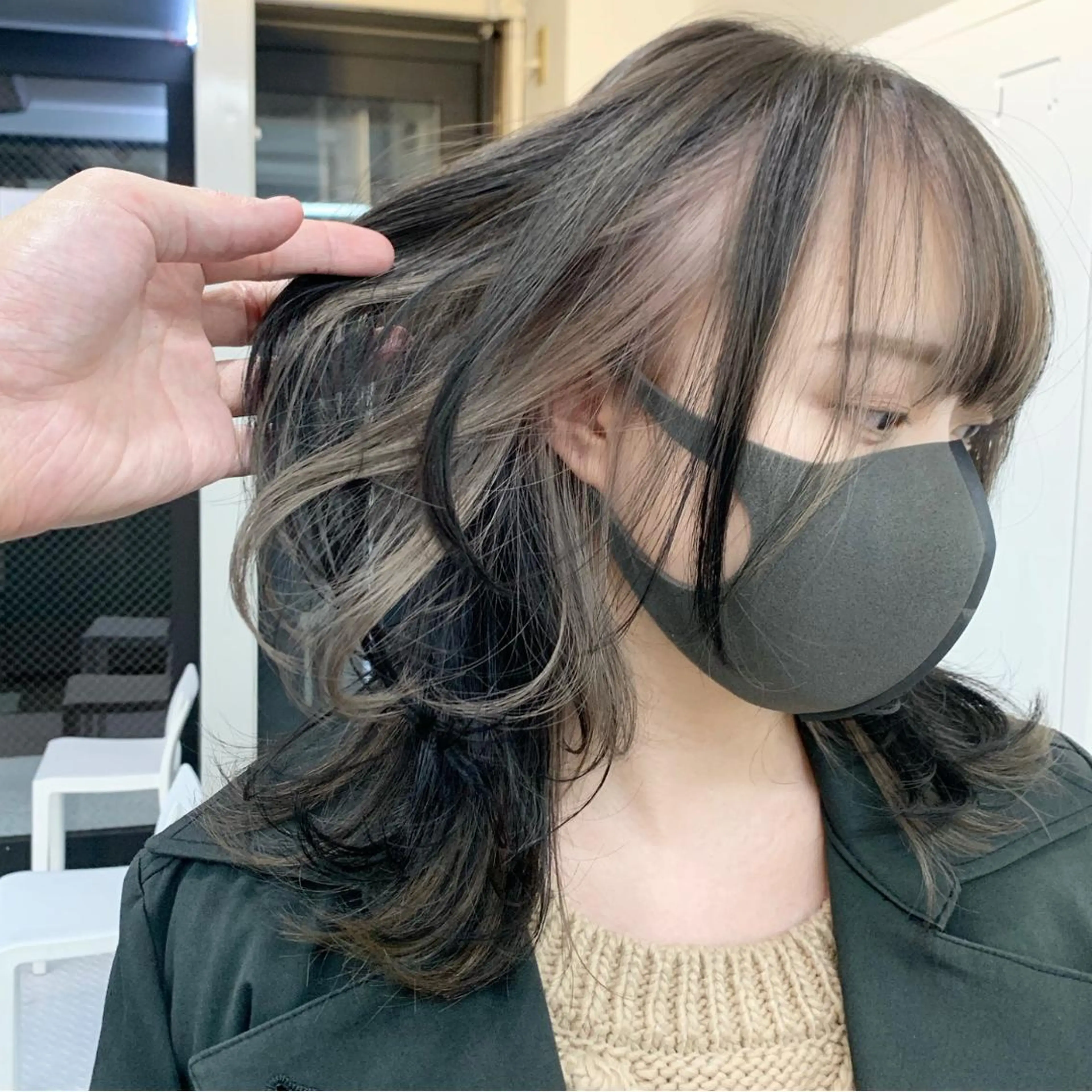 ミディアム カラー ヘアアレンジ ハイトーン/美髪矯正 🍃大江拓実のヘアスタイル