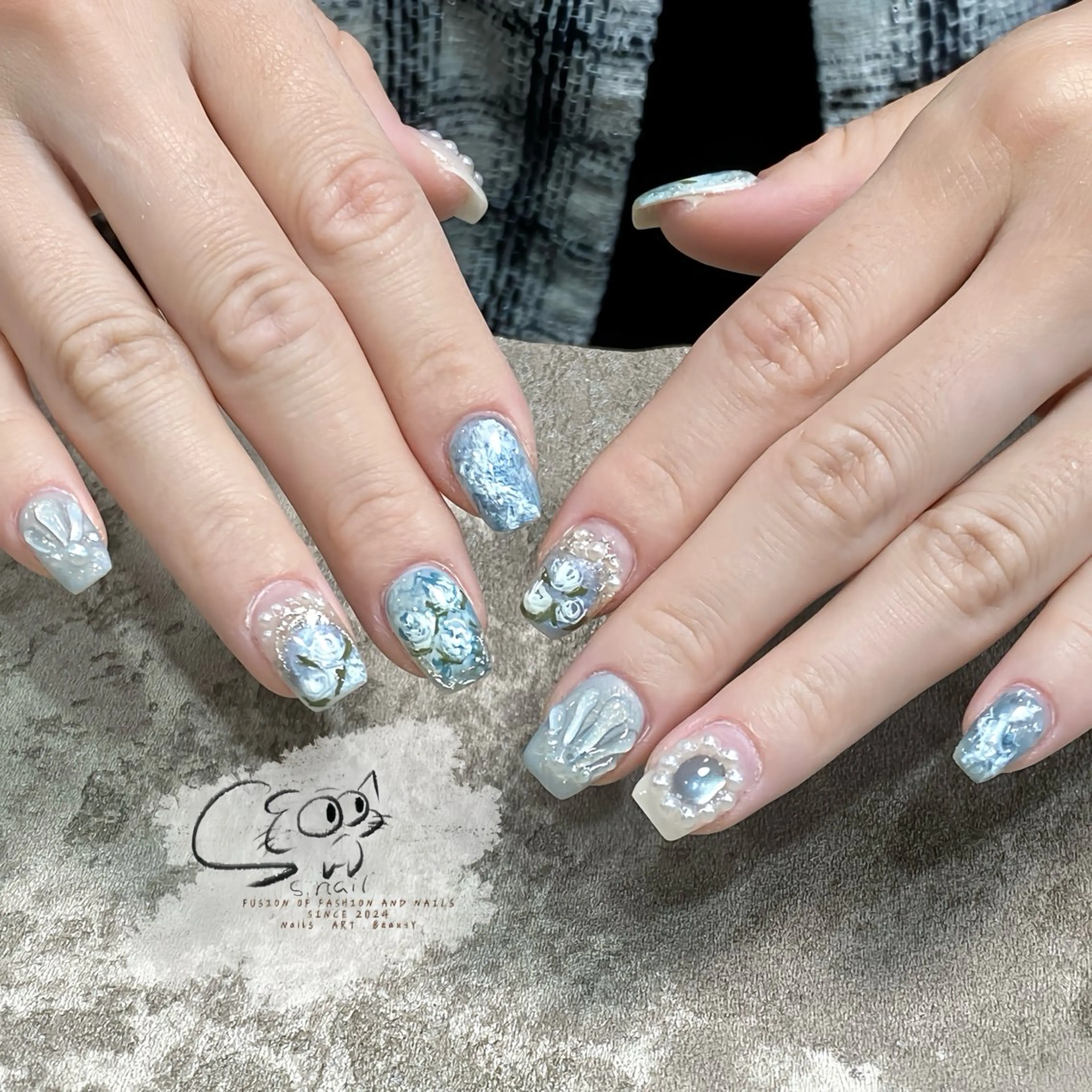 ネイル チークネイル フレンチネイル グラデーション マグネットネイル ワンカラーネイル ハンドネイル S.nail所属・S.nail _のネイルデザイン