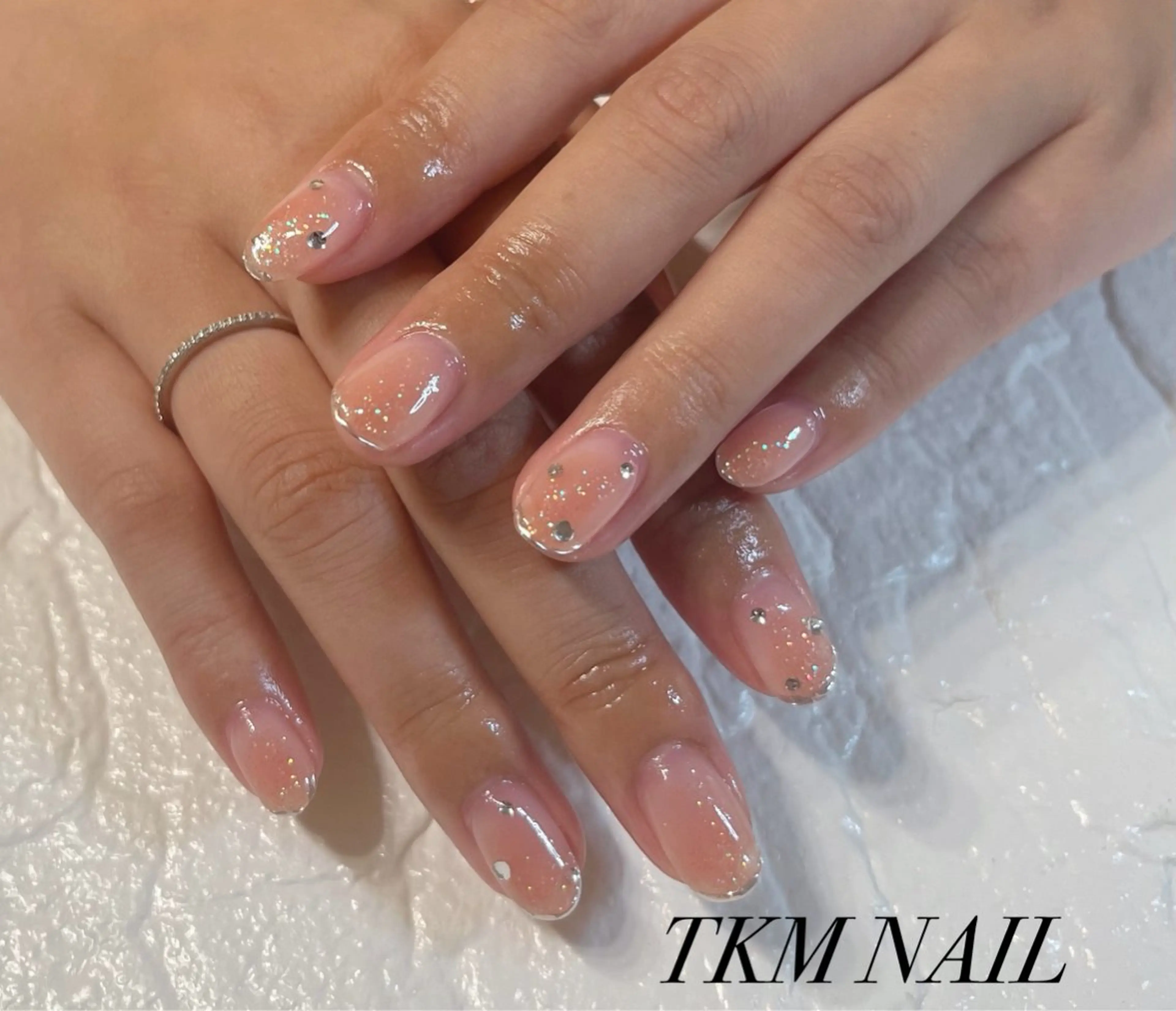ネイル チークネイル シンプルネイル ______ TKM  NAILのネイルデザイン