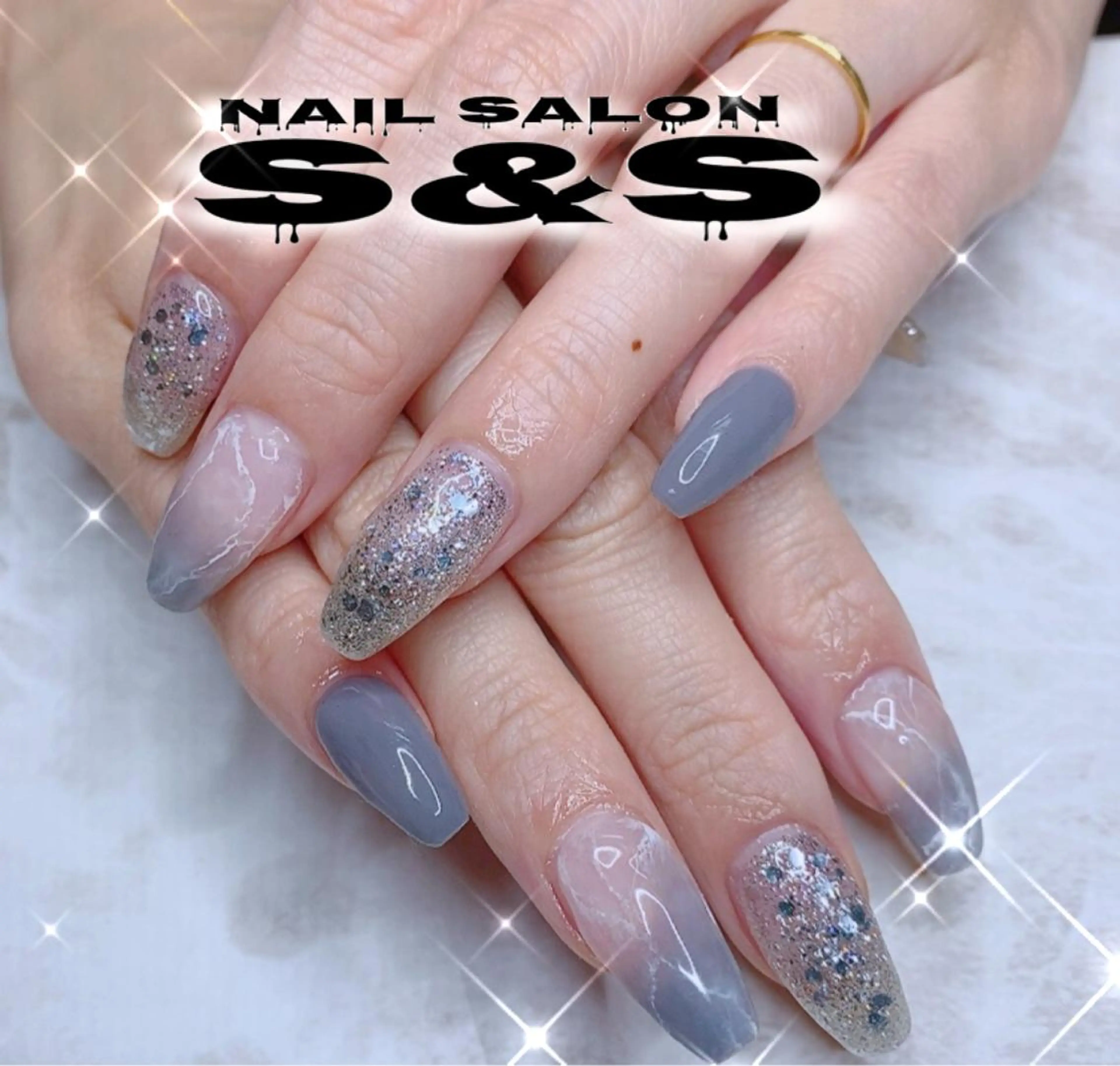 ネイル 長さ出し メンズネイル 持ち込み スカルプネイル S&S 村田小百合のネイルデザイン