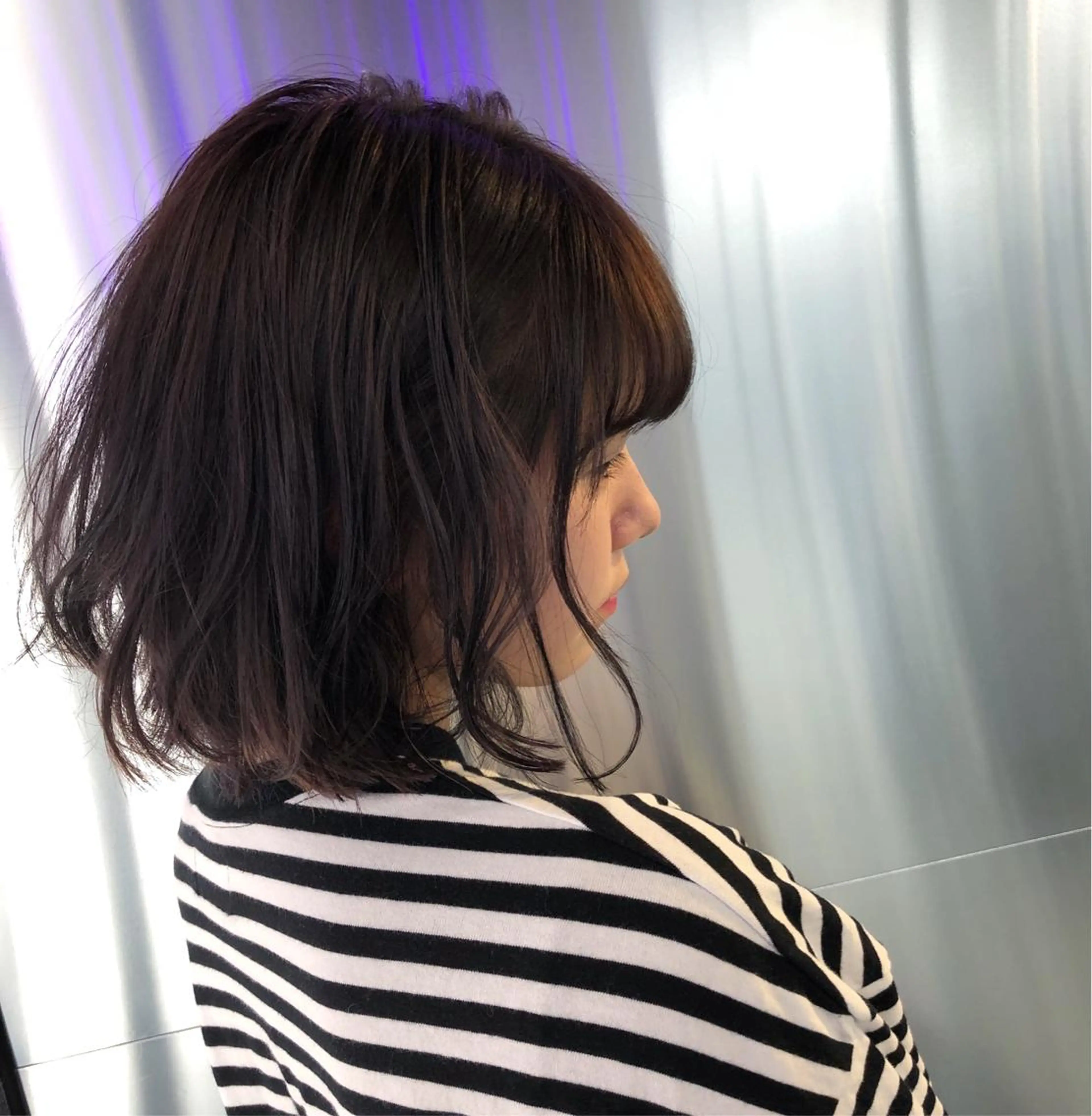 ショート カラー バイオレットカラー ニシオカ タクヤのヘアスタイル