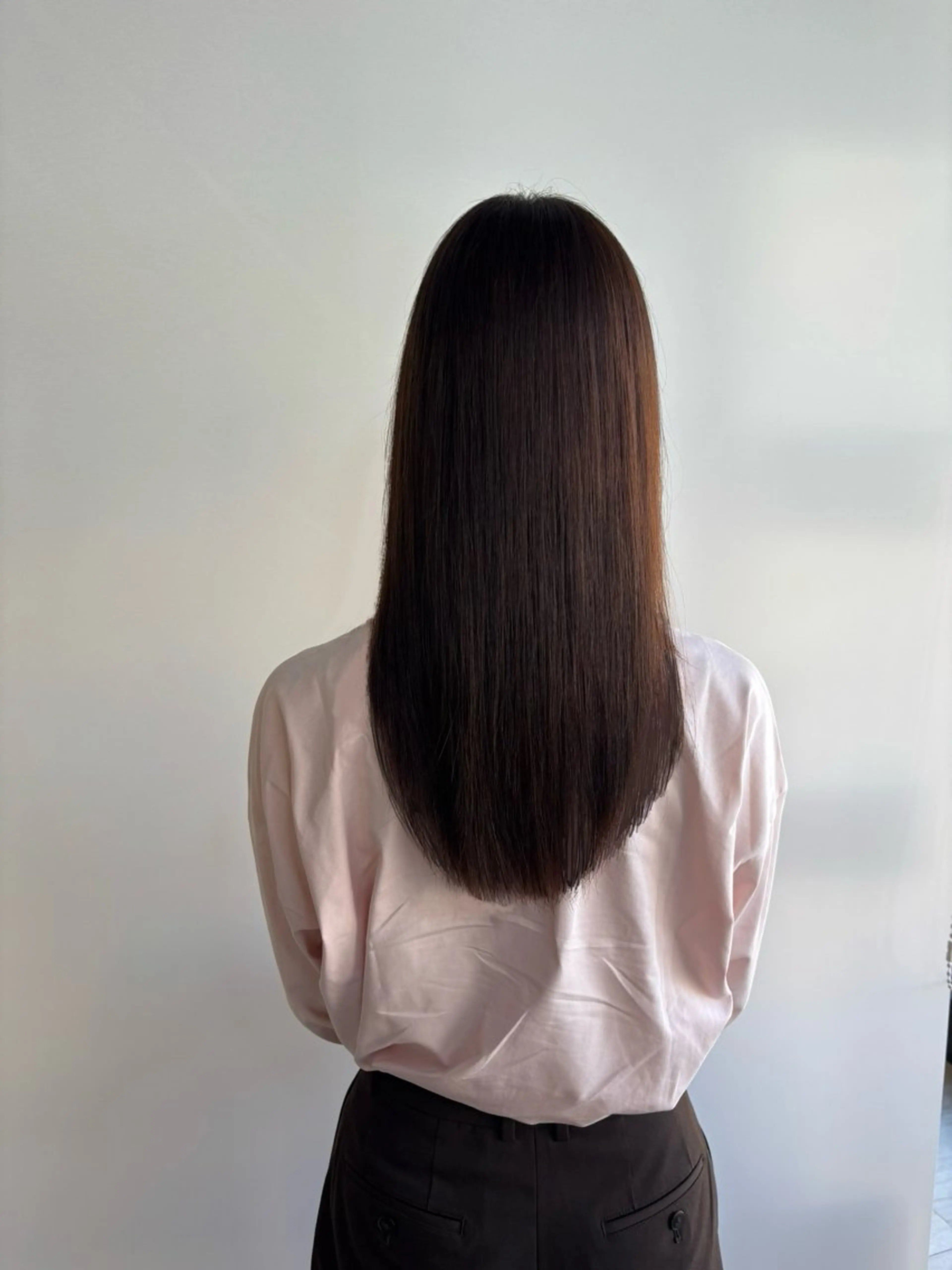 ロング パーマ カット 縮毛矯正 よしなり あみのヘアスタイル