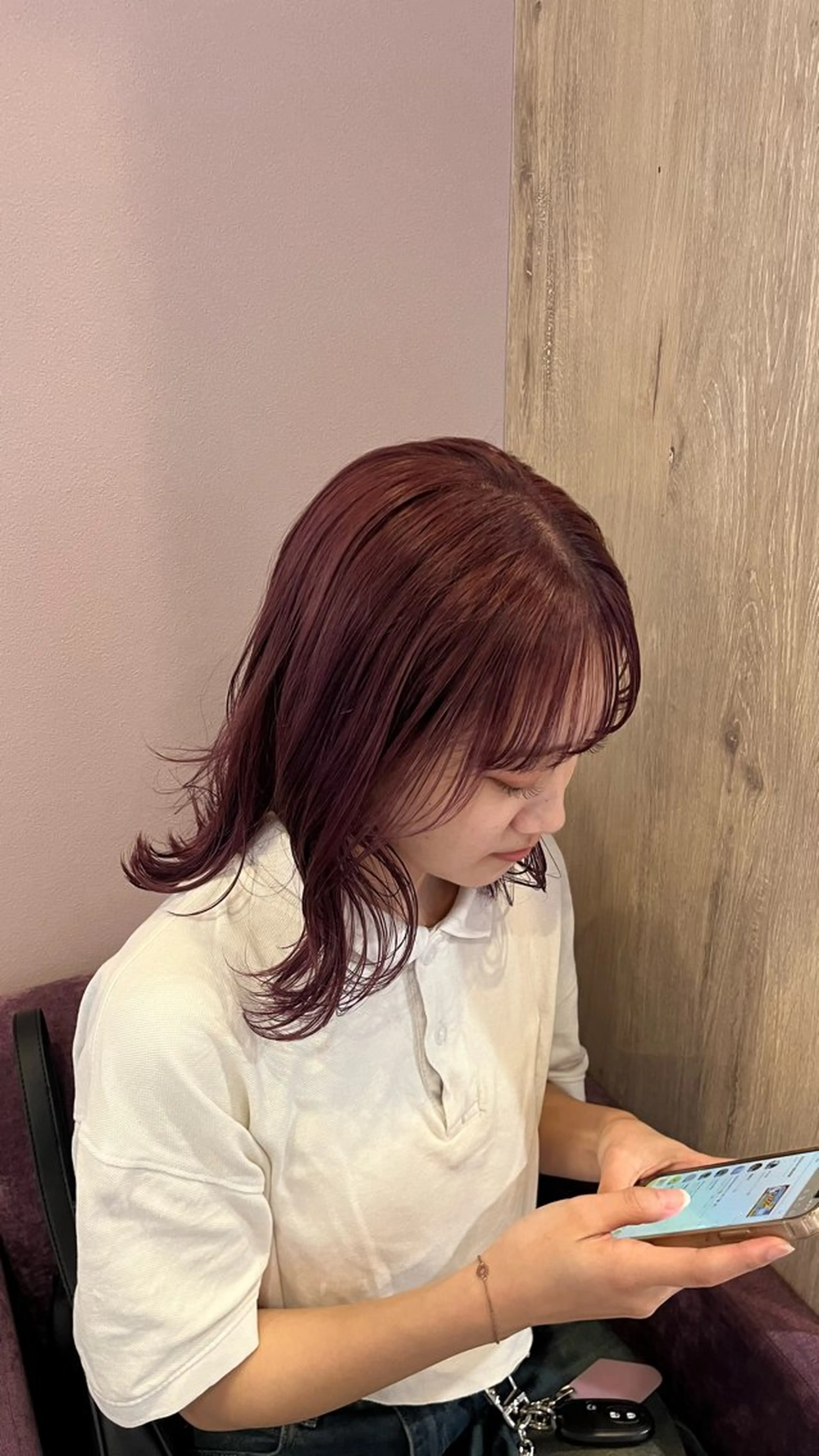 セミロング カラー カラー/韓国レイヤー /ブリーチ/hinaのヘアスタイル