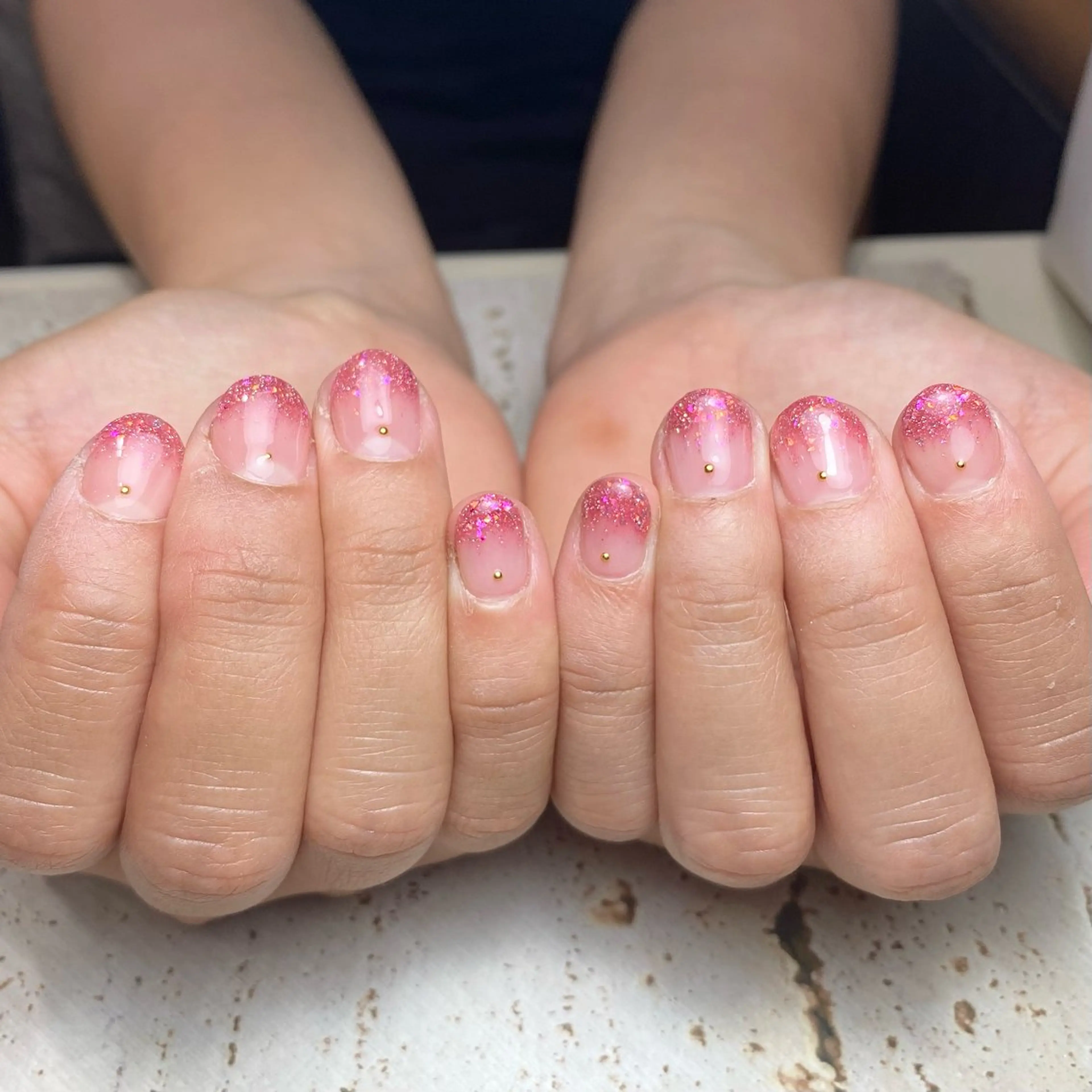 ネイル ラメ(グリッター) ラメグラデーション ビューティフルムーン ネイル🌙夏美のネイルデザイン