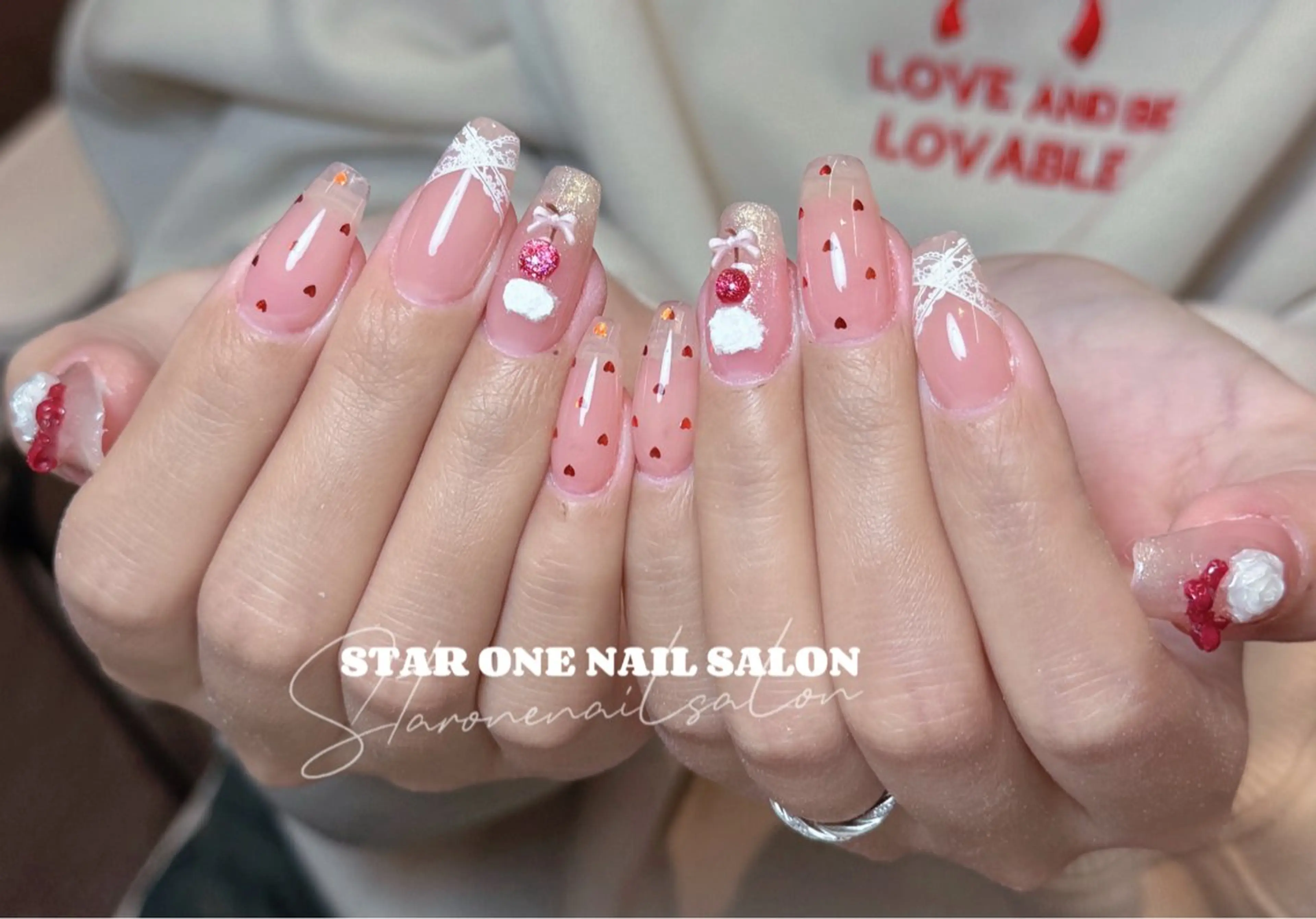 ネイル ハンドネイル 星 あみのネイルデザイン