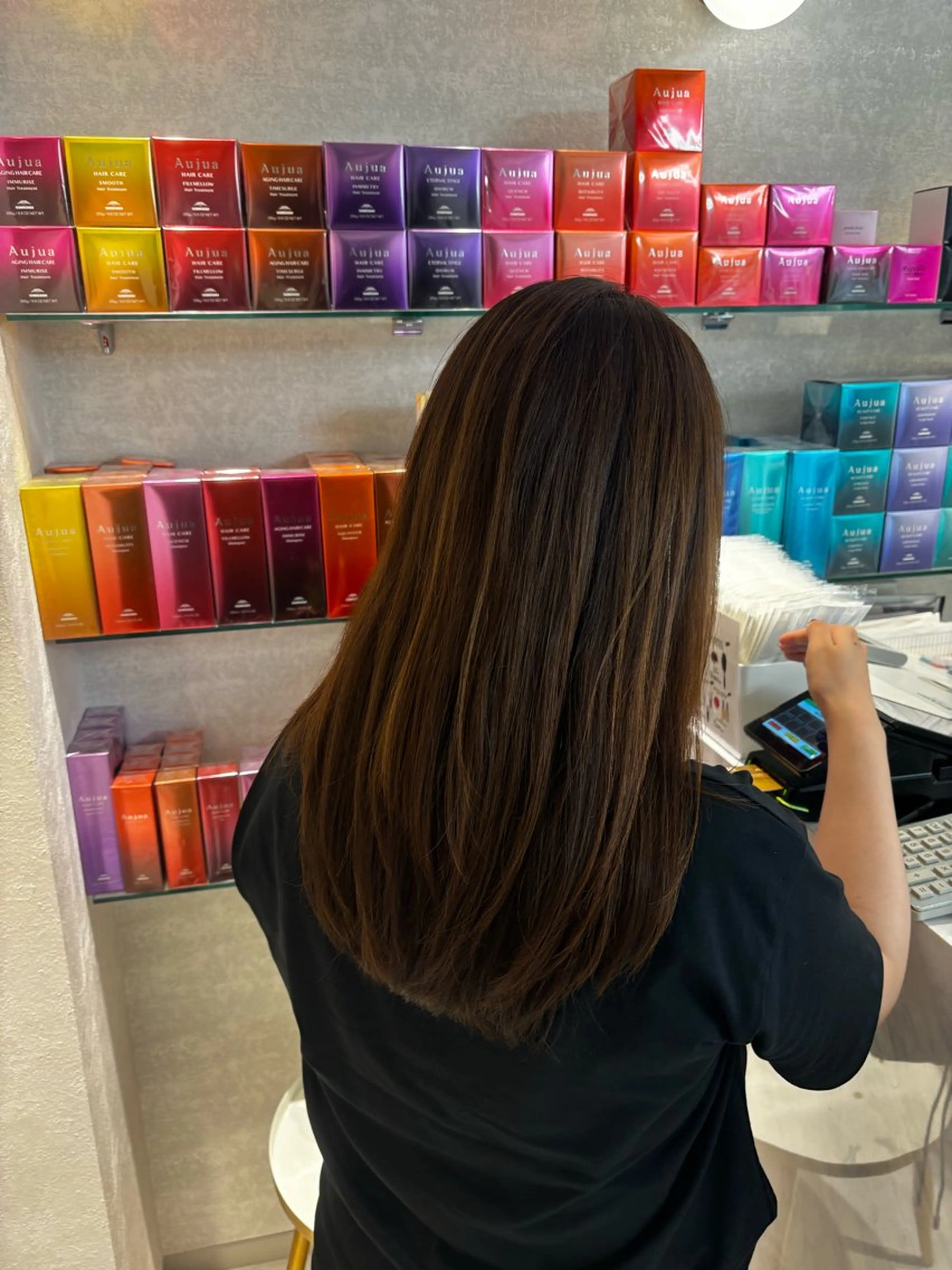 セミロング カラー トリートメント 新宿No.1艶髪矯正 美艶カラー/FUKAのヘアスタイル