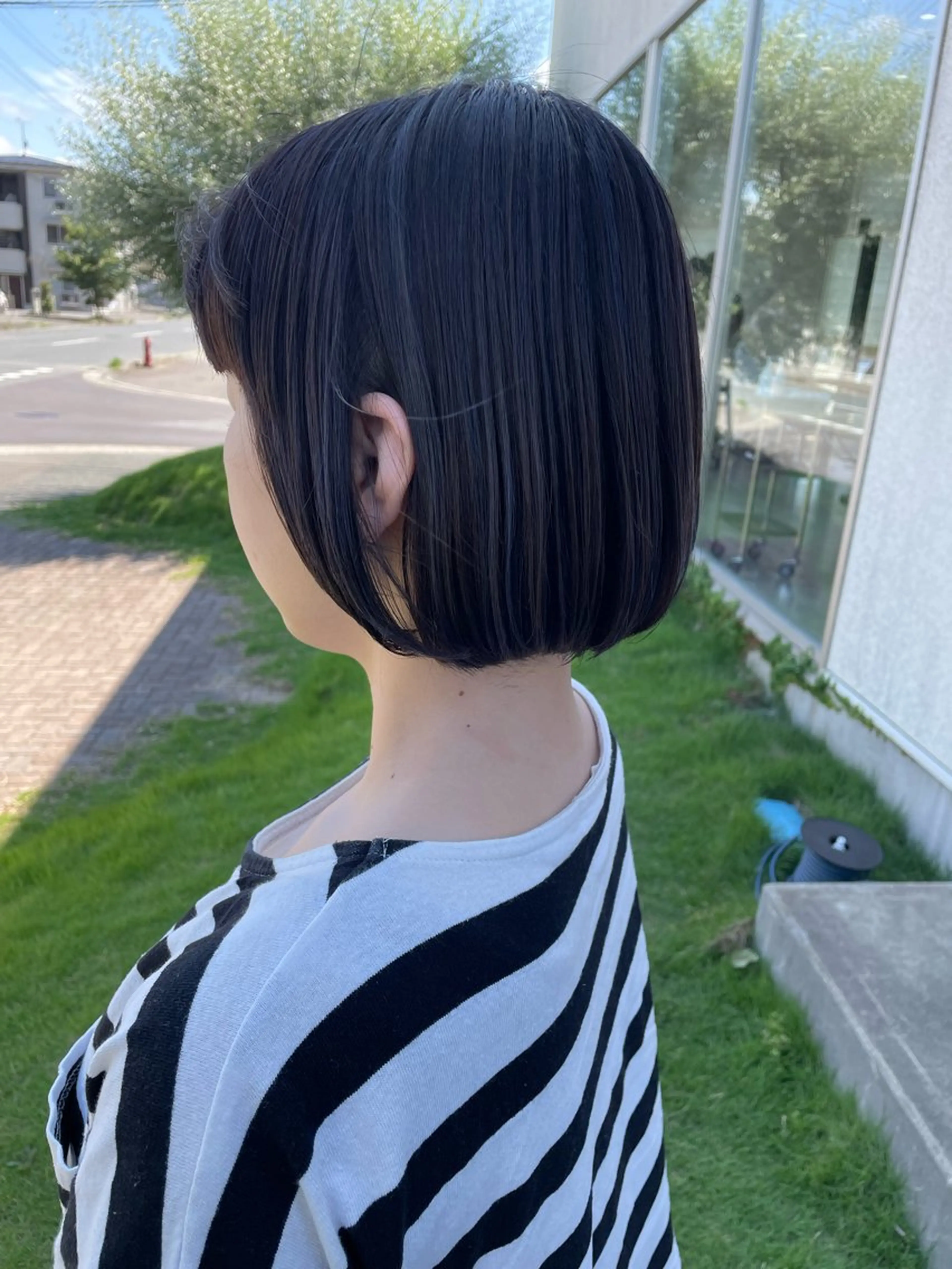 ミディアム ボブ ハイライト 藤村 翔充のヘアスタイル