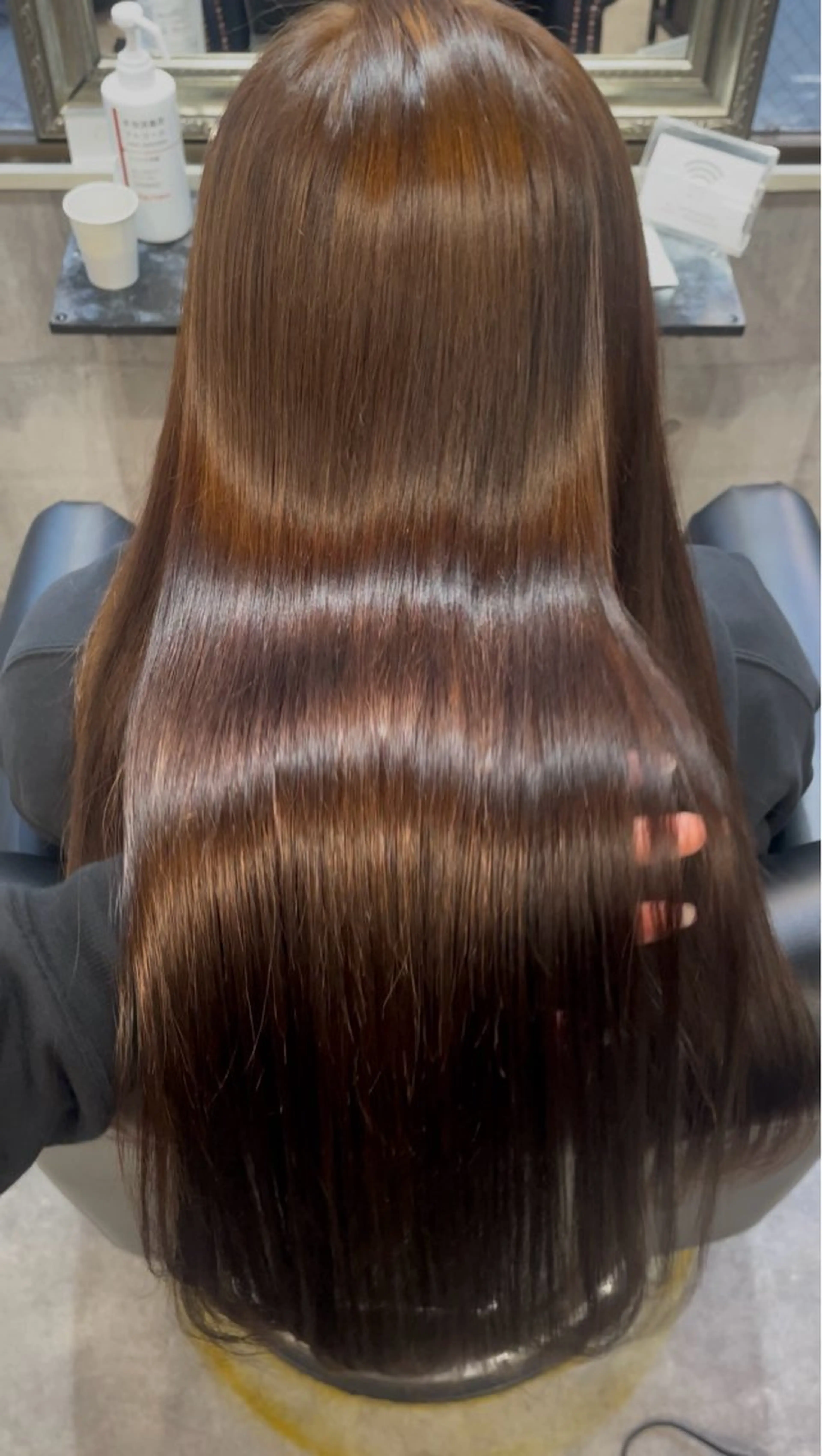 ロング パーマ カット 縮毛矯正 トリートメント crystal船橋 /艶カラー/HONOのヘアスタイル