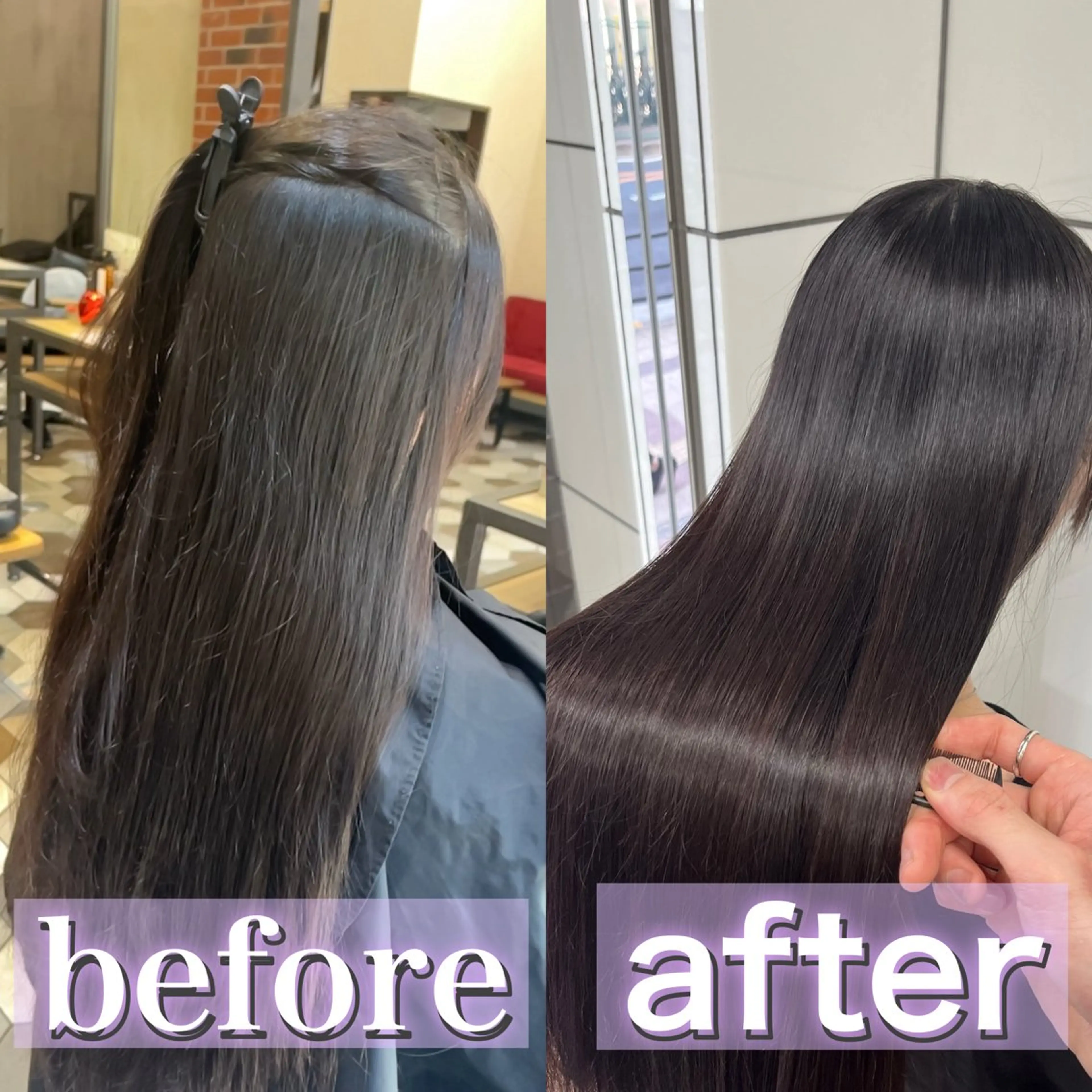 ロング カット ヘアカラー 縮毛矯正 トリートメント 石原 悠貴のヘアスタイル