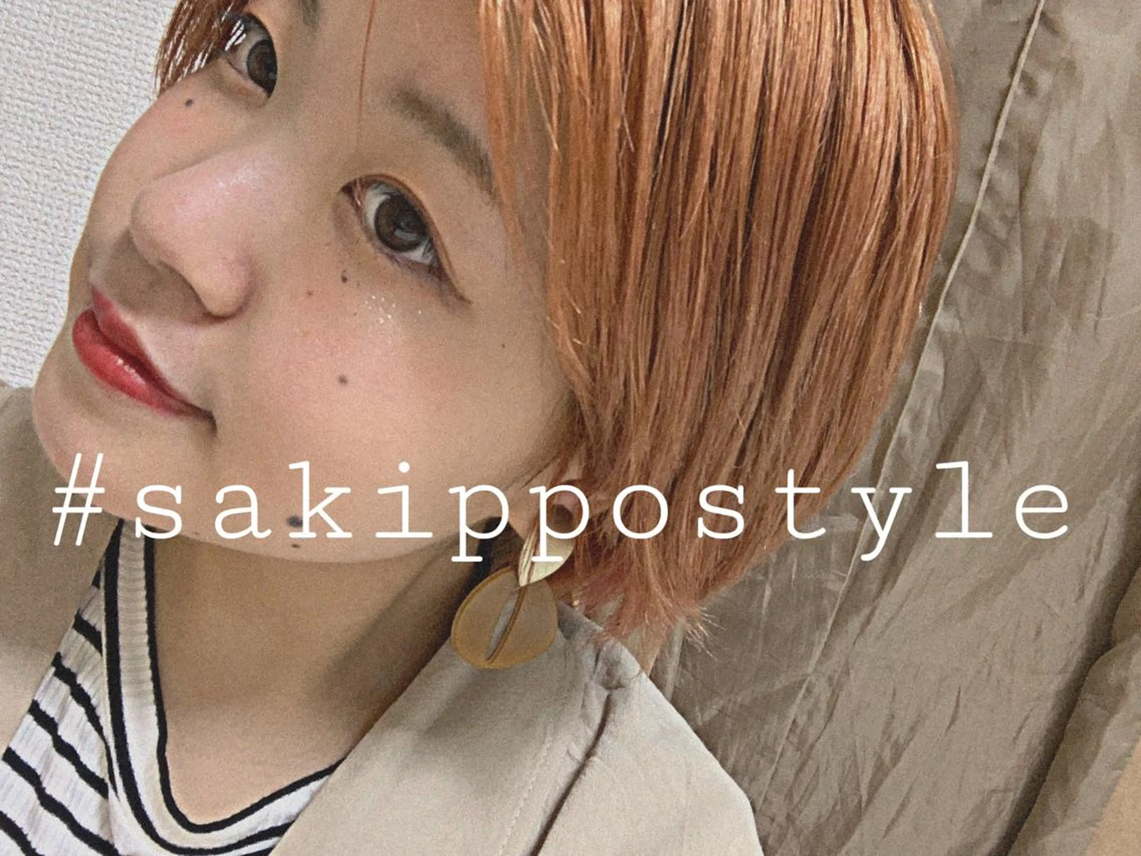 ショート カラー オレンジ Sol所属・Sol. Sakihoのヘアスタイル