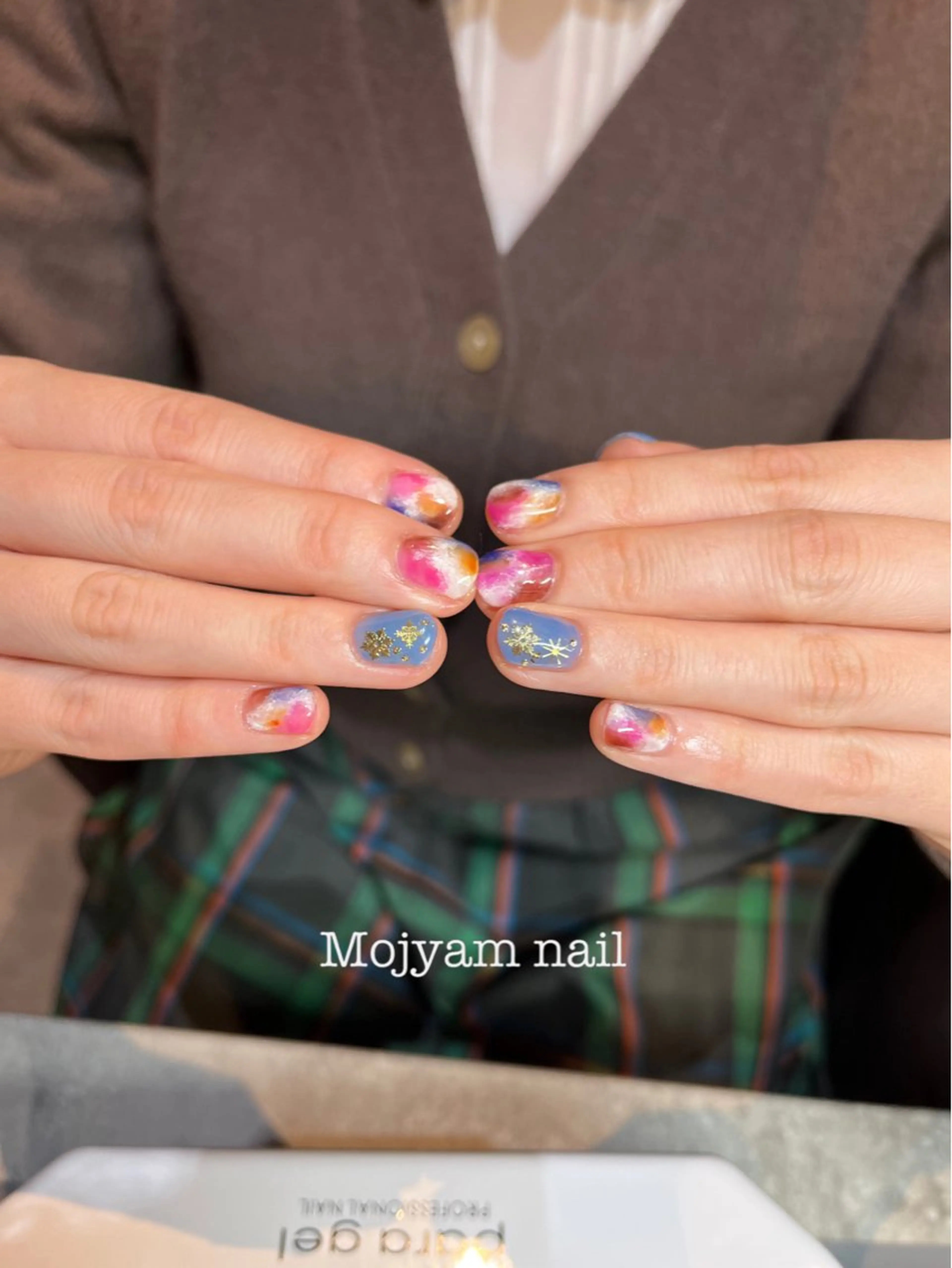 ネイル ジェルネイル ニュアンスネイル 冬ネイル ハンドネイル Mojyam nail所属・松本 実咲のネイルデザイン