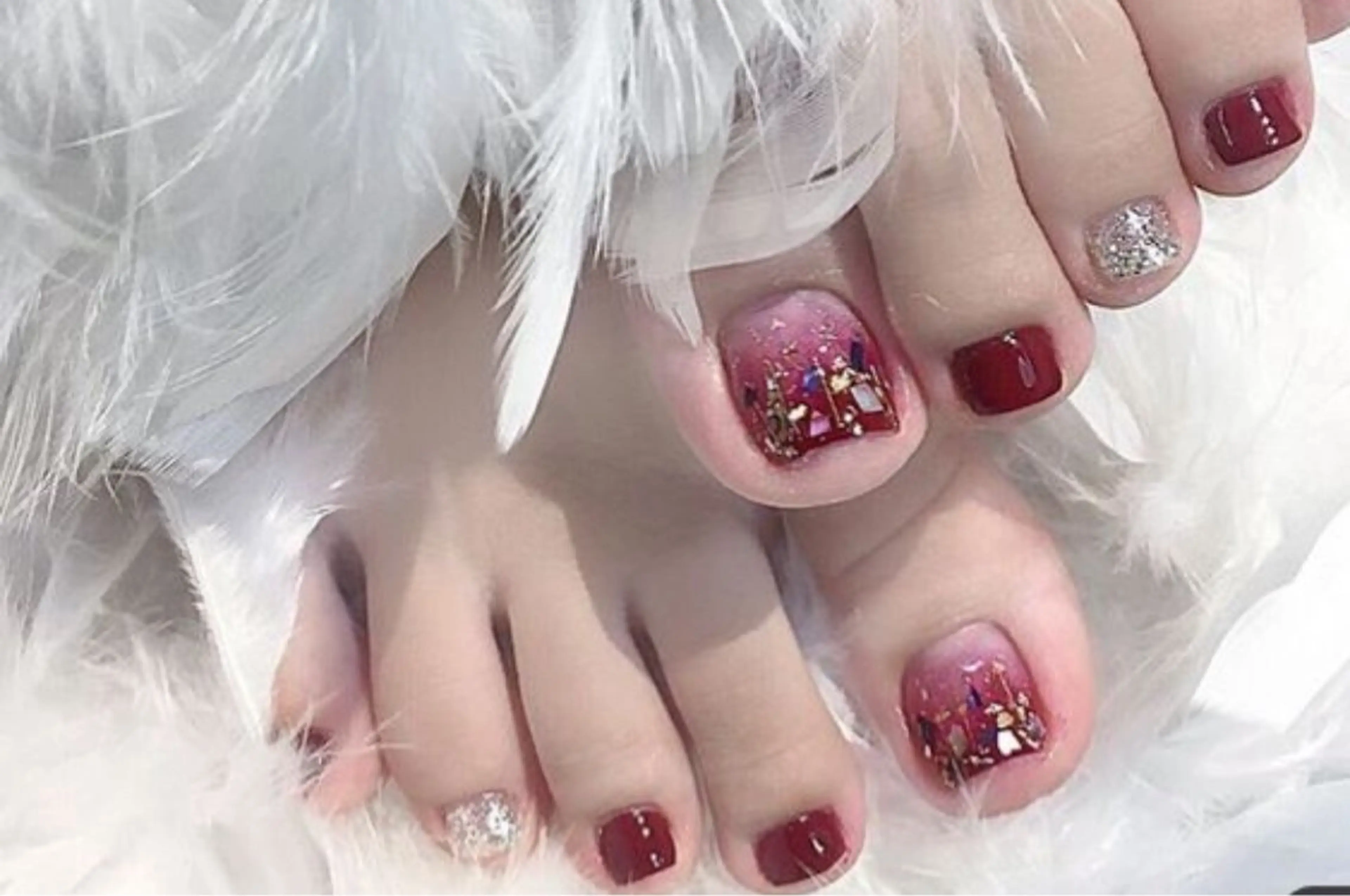 フット長さ出し10本✨アートやりパーツ付け放題の写真