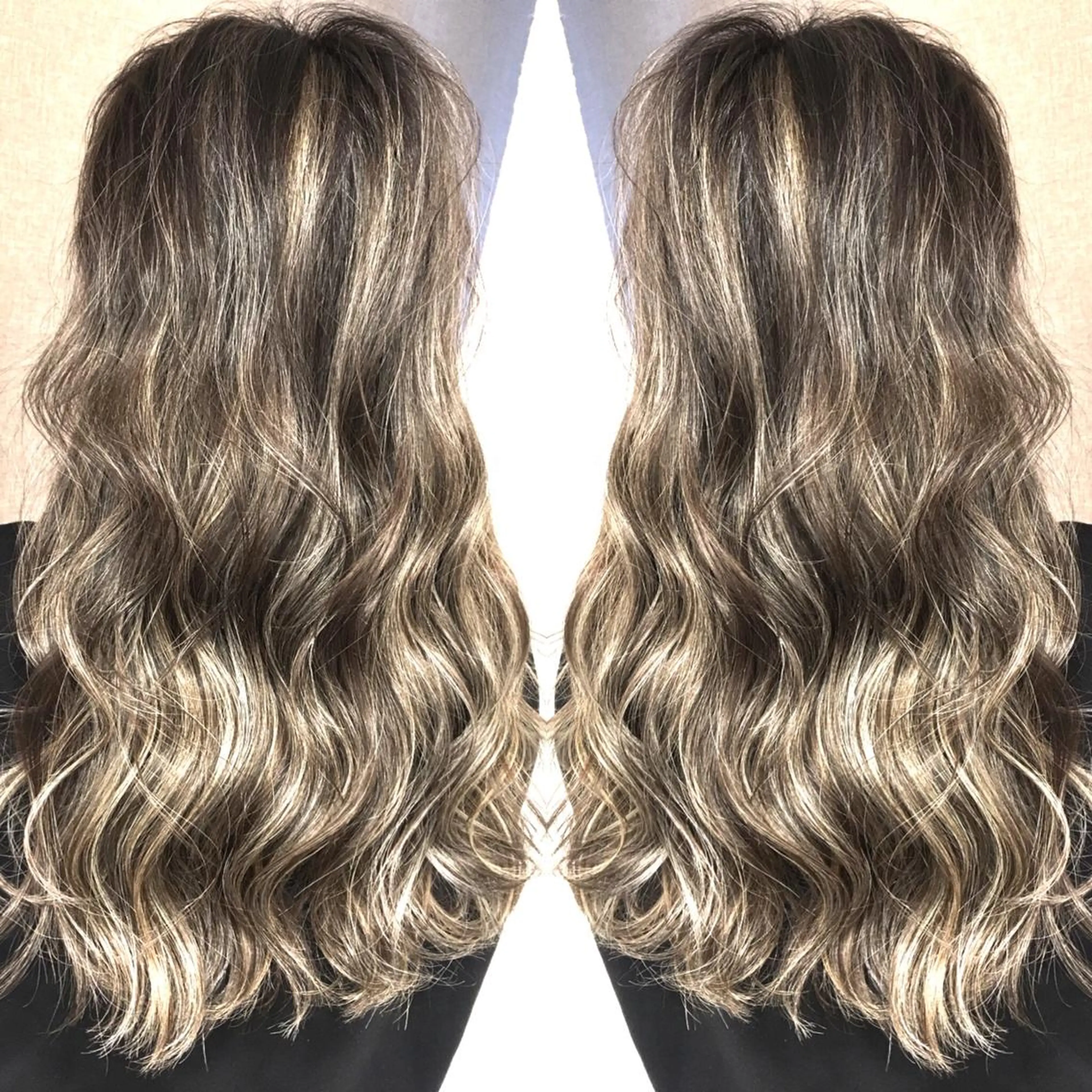 ロング カラー ハイライトカラー 3Dハイライト 外国人風カラー ハイライト ヘアカラー トリートメント 井上 一平のヘアスタイル