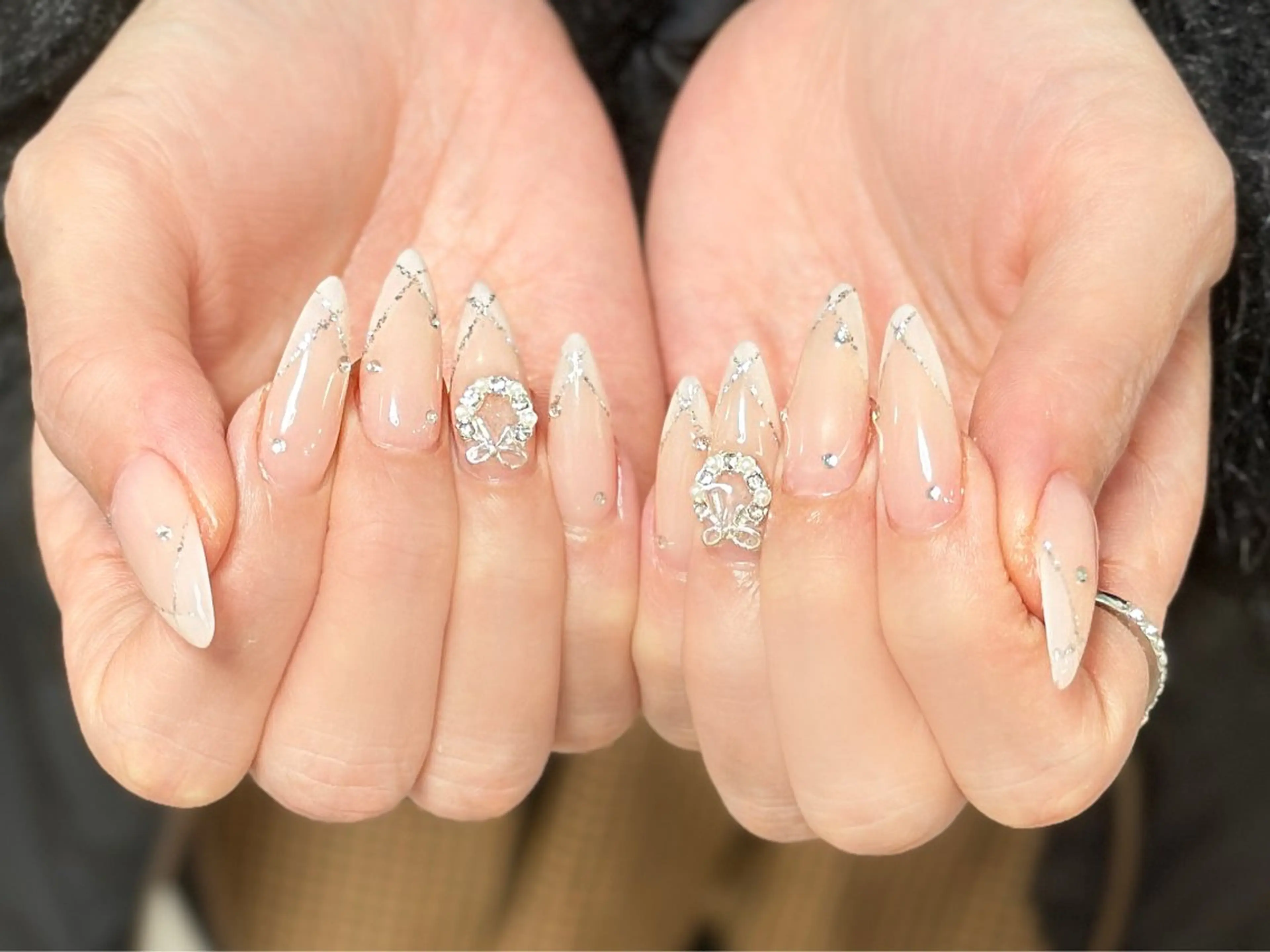 ネイル アートネイル オーロラネイル チークネイル フレンチネイル ガラスフレンチ ハンドネイル 🎀🎀YooLi Nail Salonのネイルデザイン