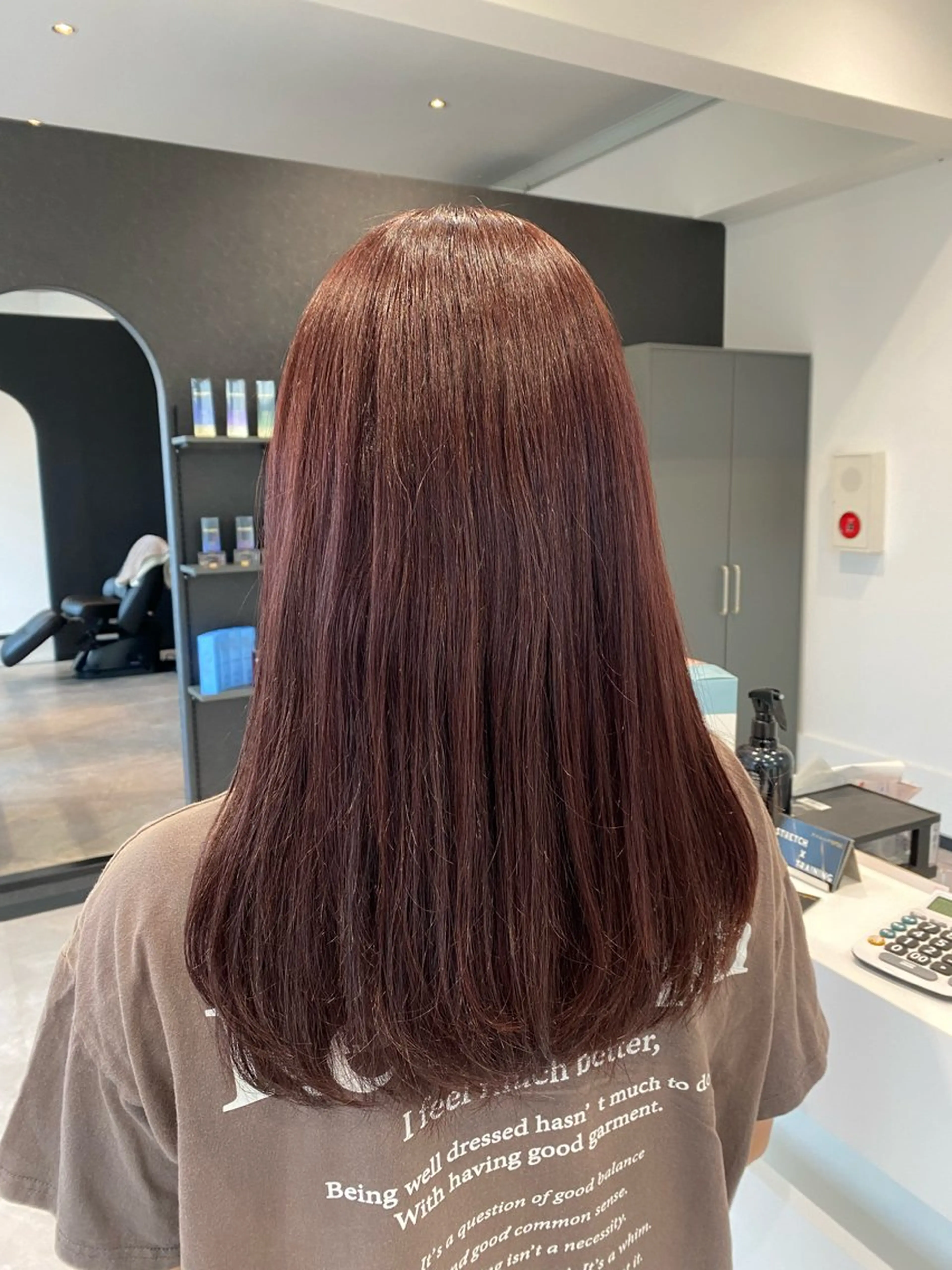 ロング ピンクブラウン JILL    hair所属・maki💖 ボブ/縮毛矯正のヘアスタイル