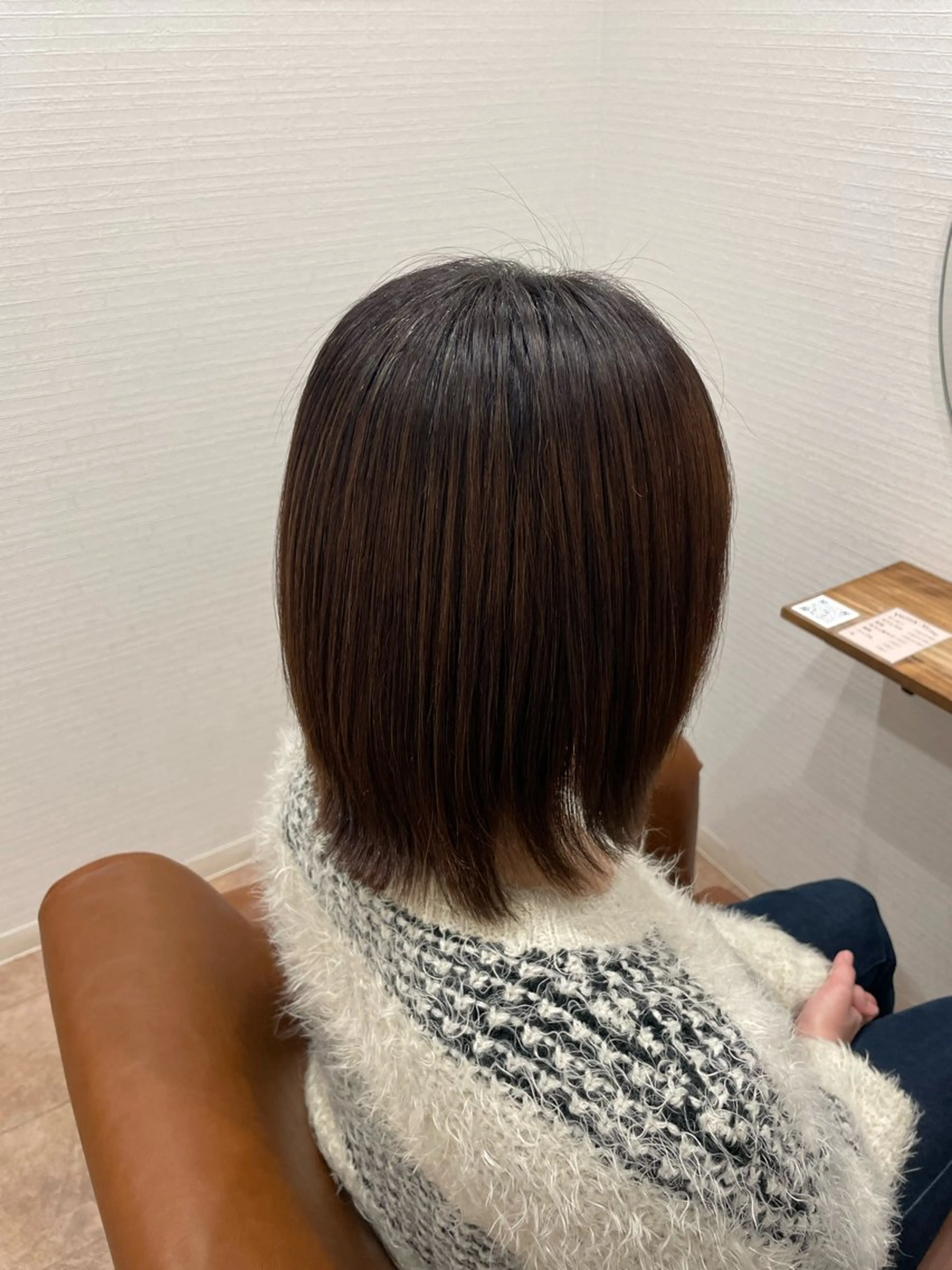 ミディアム 縮毛矯正 藤井 楓のヘアスタイル