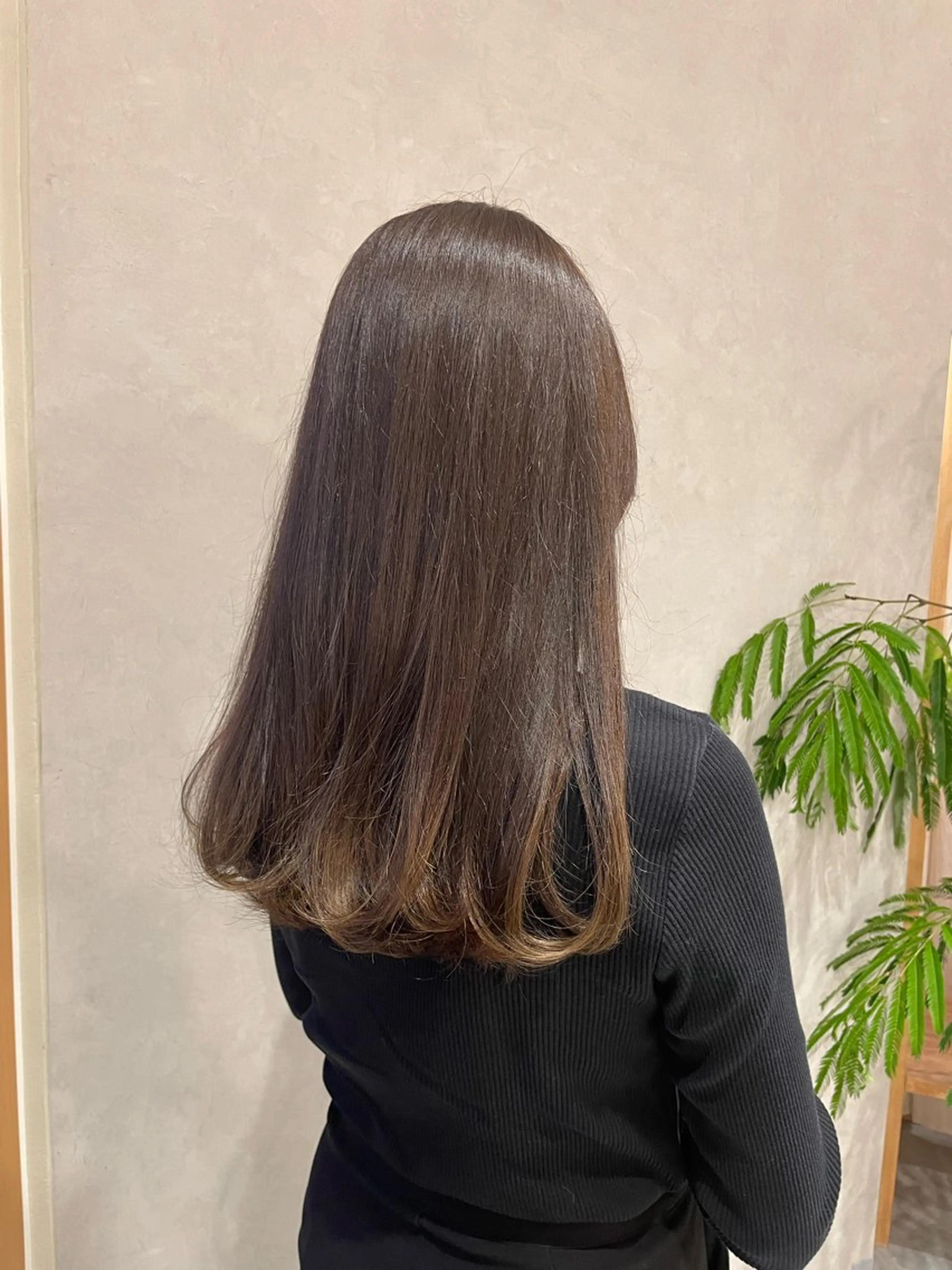 セミロング カラー カット ヘアカラー トリートメント runru /muku.のヘアスタイル