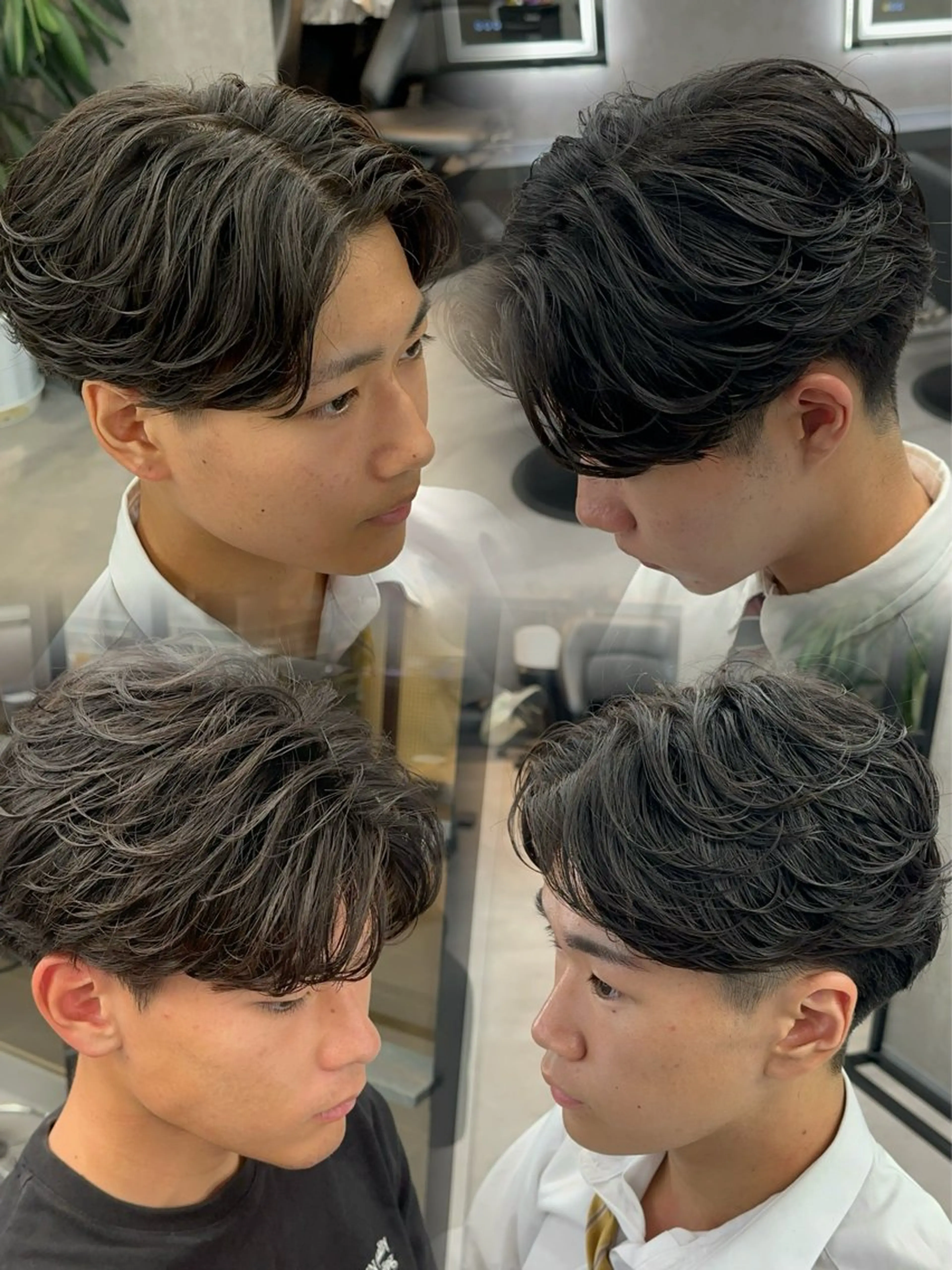 カラー パーマ メンズ フェザーパーマ メンズパーマ ニュアンスパーマ カット パーマ 札幌美容室 /光👑のヘアスタイル