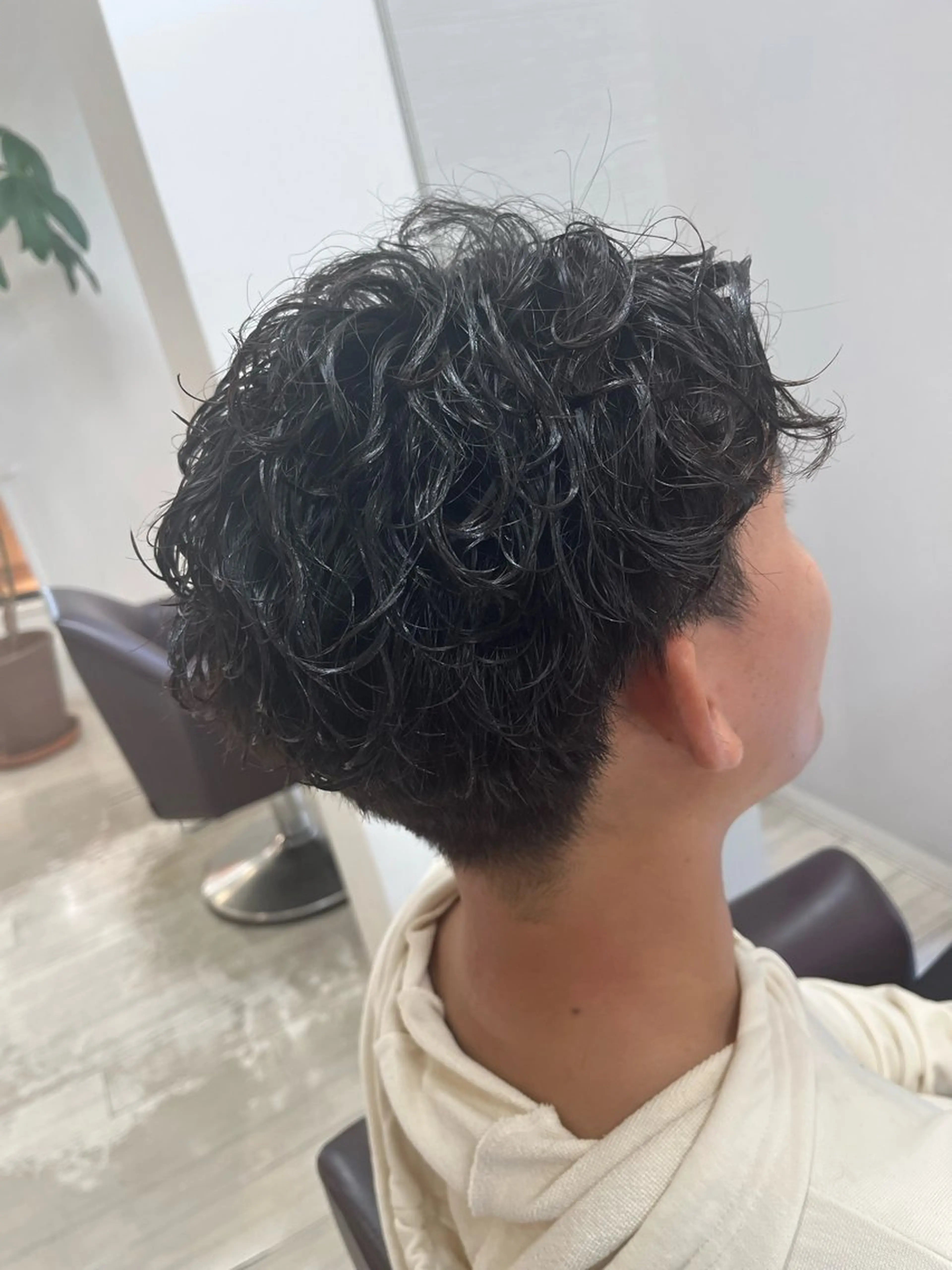 ショート パーマ メンズ 奥野 理香子のヘアスタイル