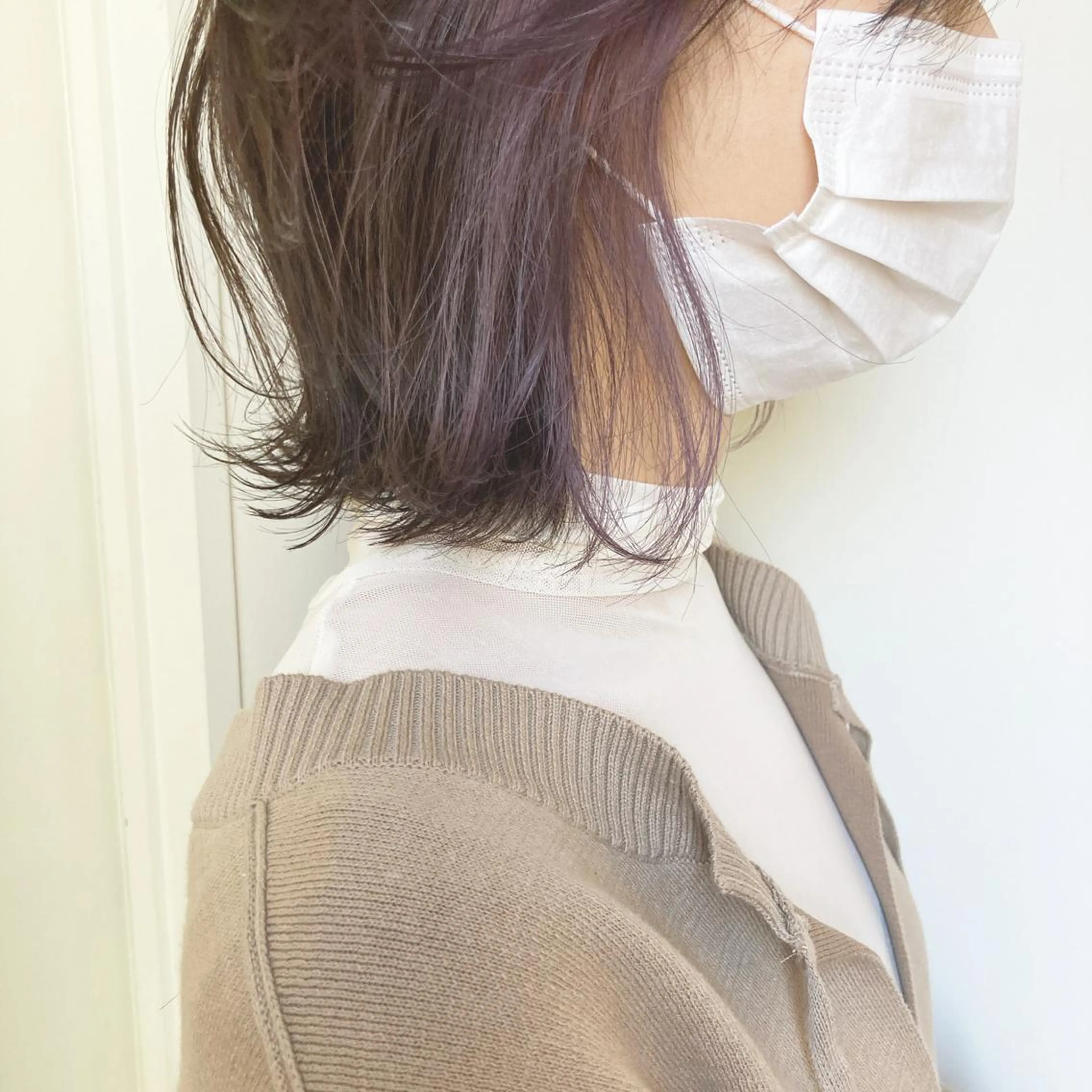 ミディアム カラー ブリーチ 透明感カラー 小木曽智美 /ボブ/ショートのヘアスタイル