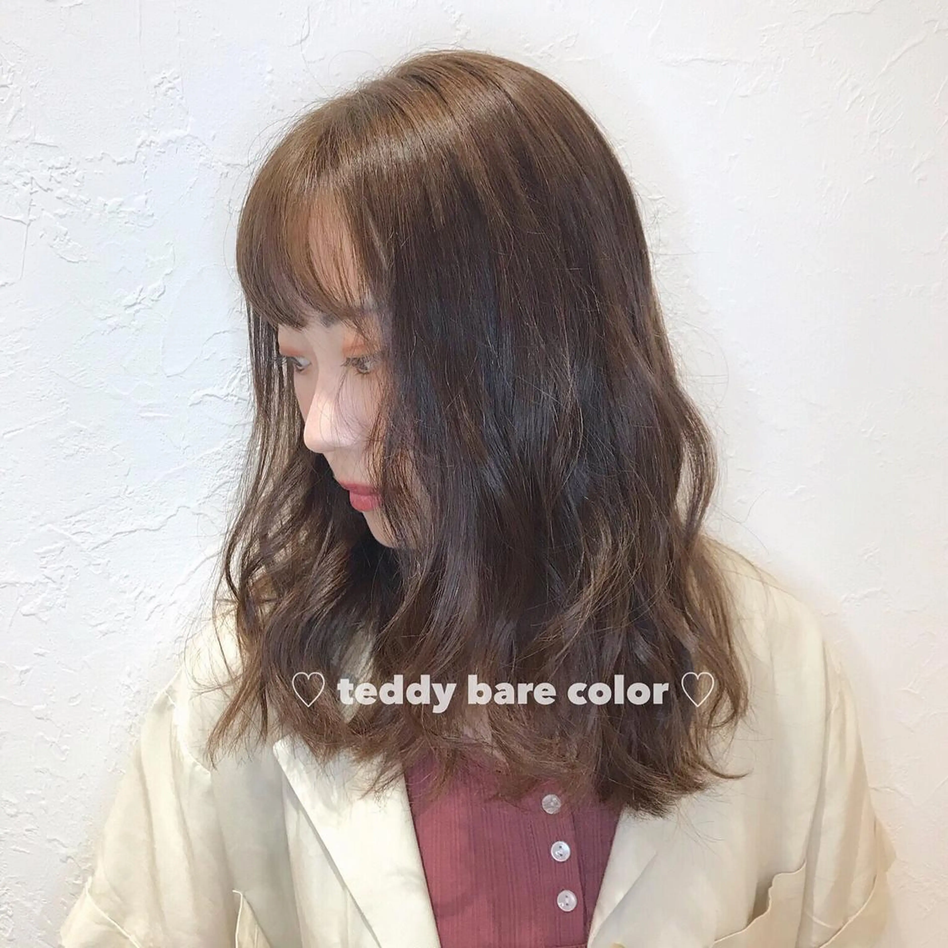 セミロング ブリーチなしカラー ダブルカラーエクステのヘアスタイル