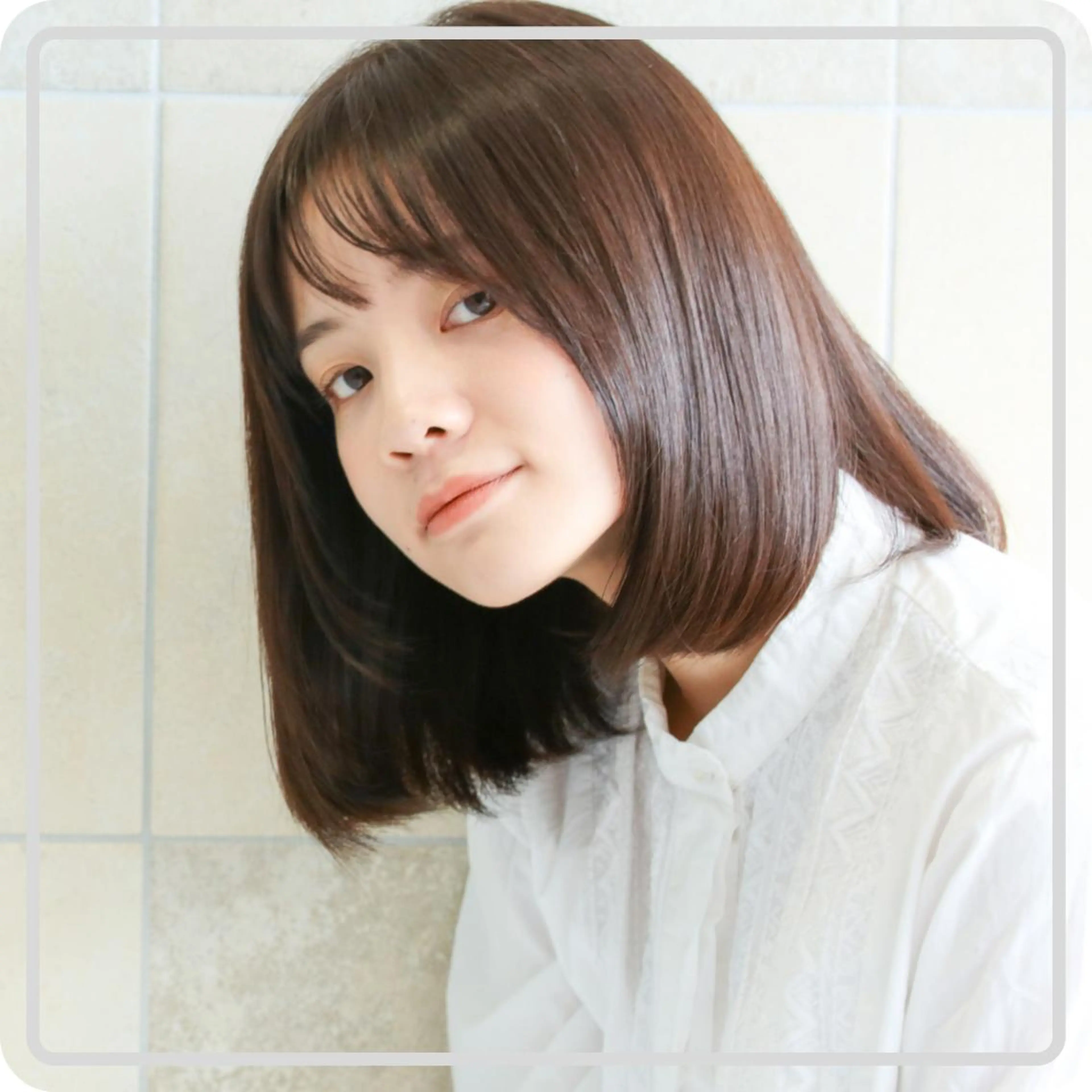 ミディアム カット 大石 隼也のヘアスタイル