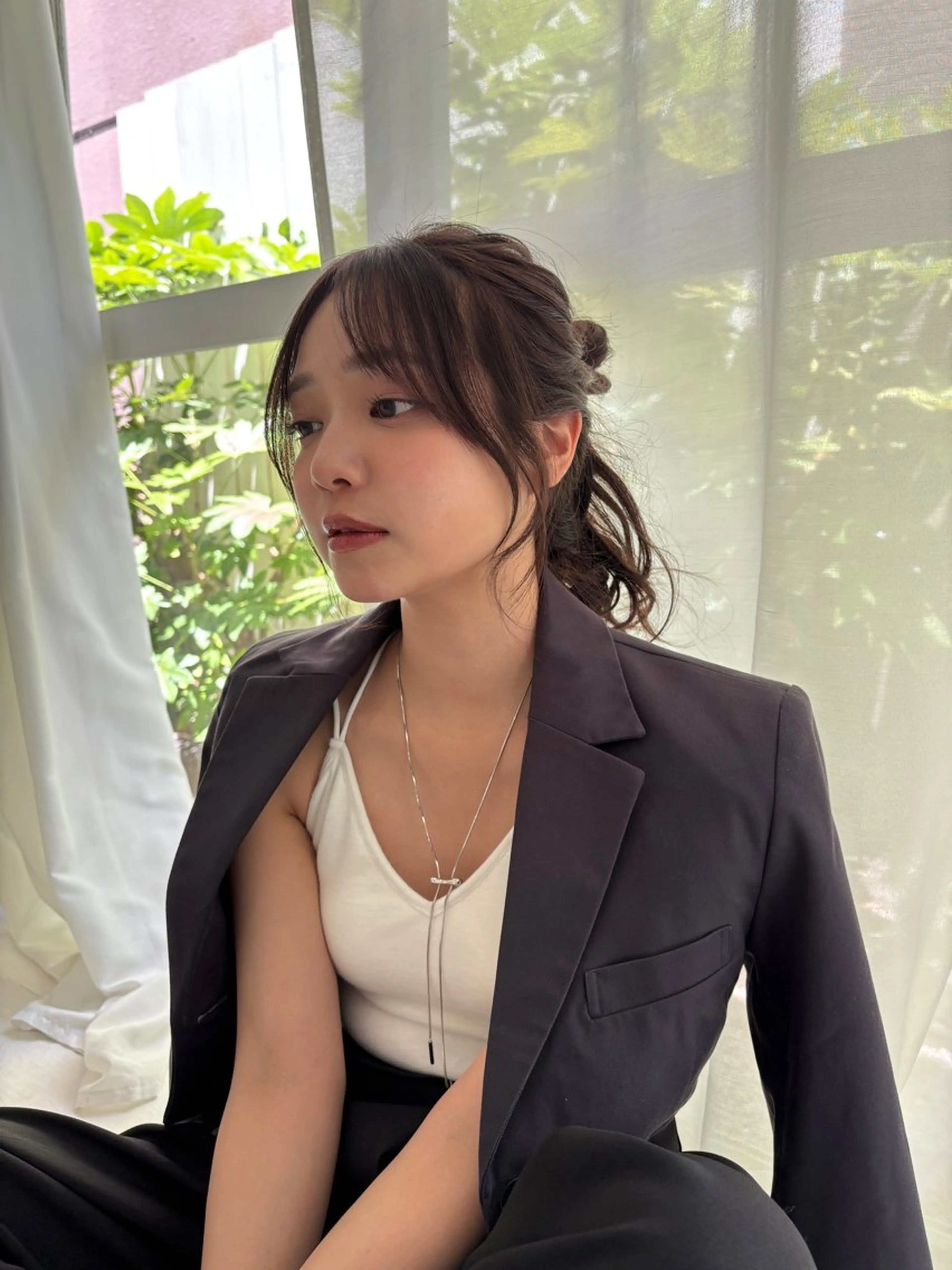 セミロング カラー カット ヘアカラー トリートメント 中津/柔らかカラー/ ナガオ　イズミのヘアスタイル