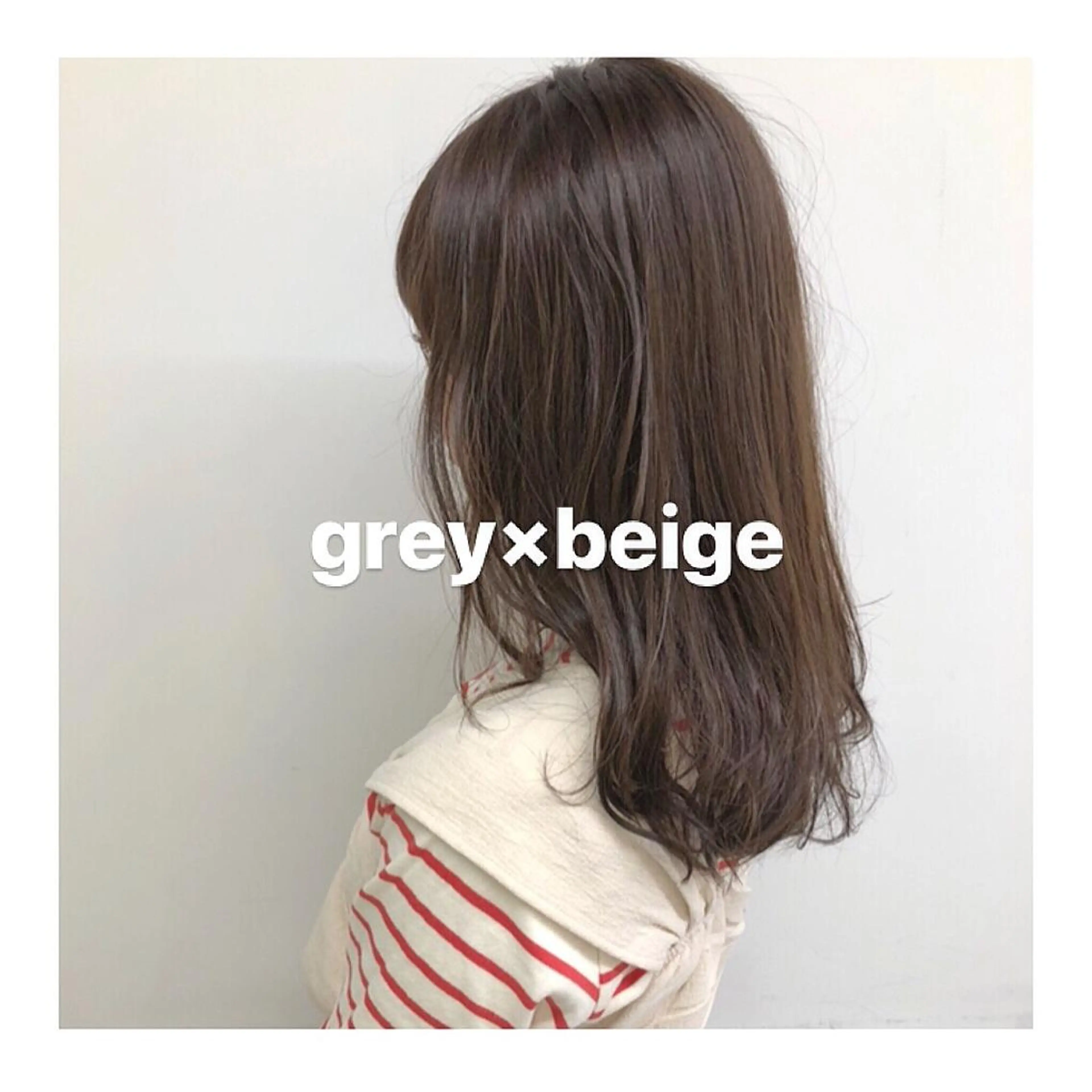 ミディアム カラー グレージュ カット ヘアカラー lar 立川南口所属・レイヤーボブ/ボブ 仲川和人のヘアスタイル