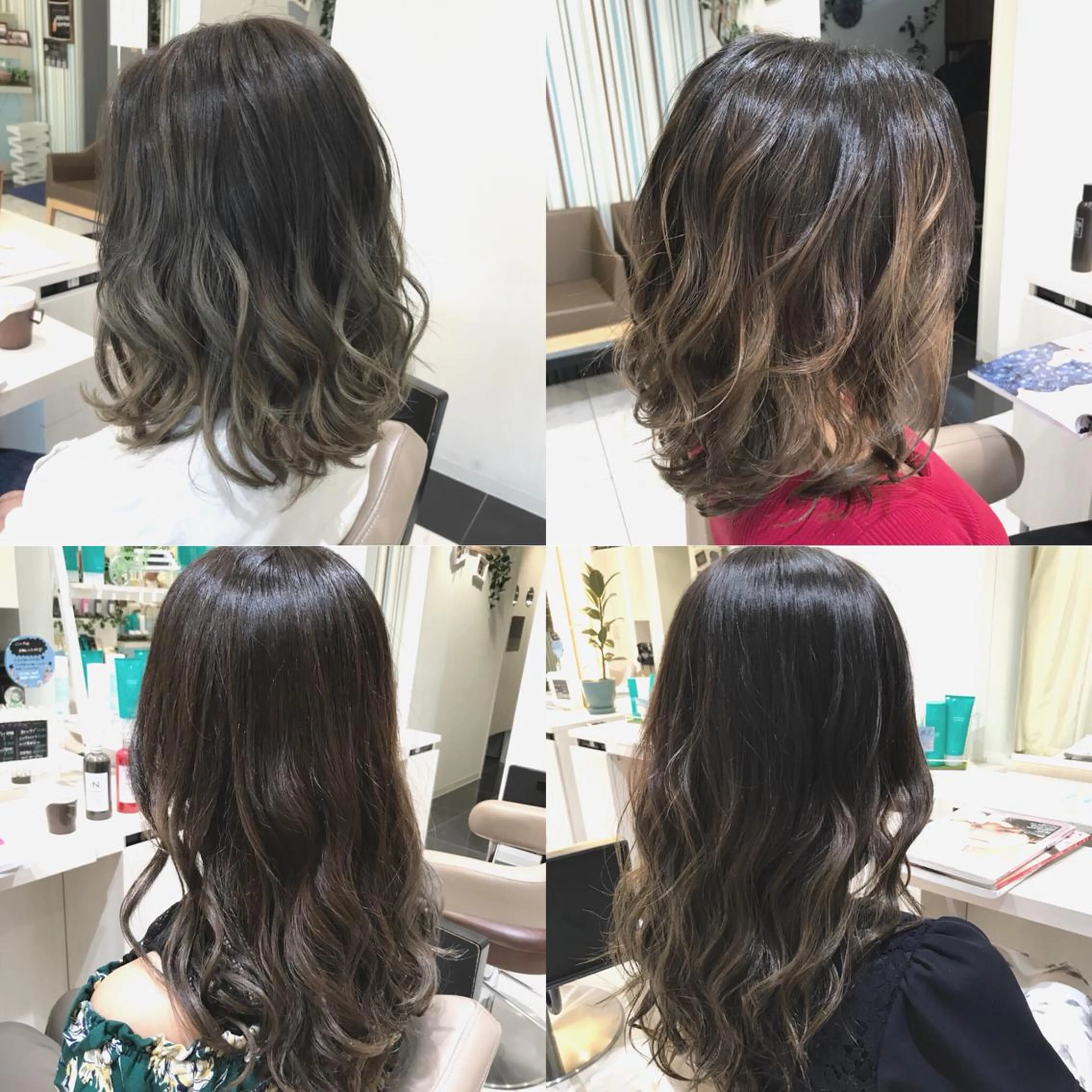 ミディアム カラー ブリーチ ケアブリーチ 透明感カラー グラデーションカラー 山崎俊輔/髪質改善 /バレイヤージュのヘアスタイル