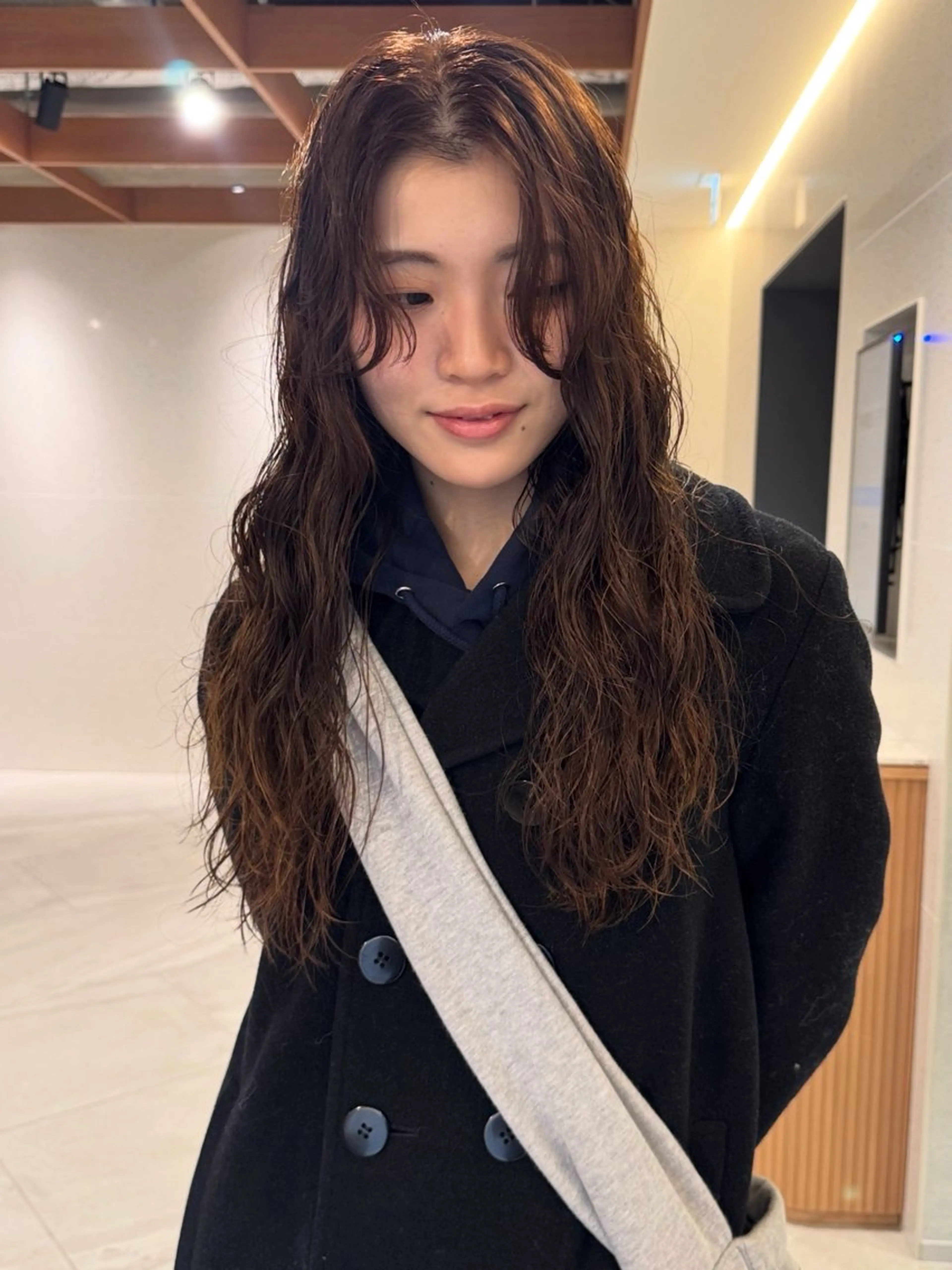 ロング カラー カット パーマ レイヤーカット ボブパーマNo.1のヘアスタイル