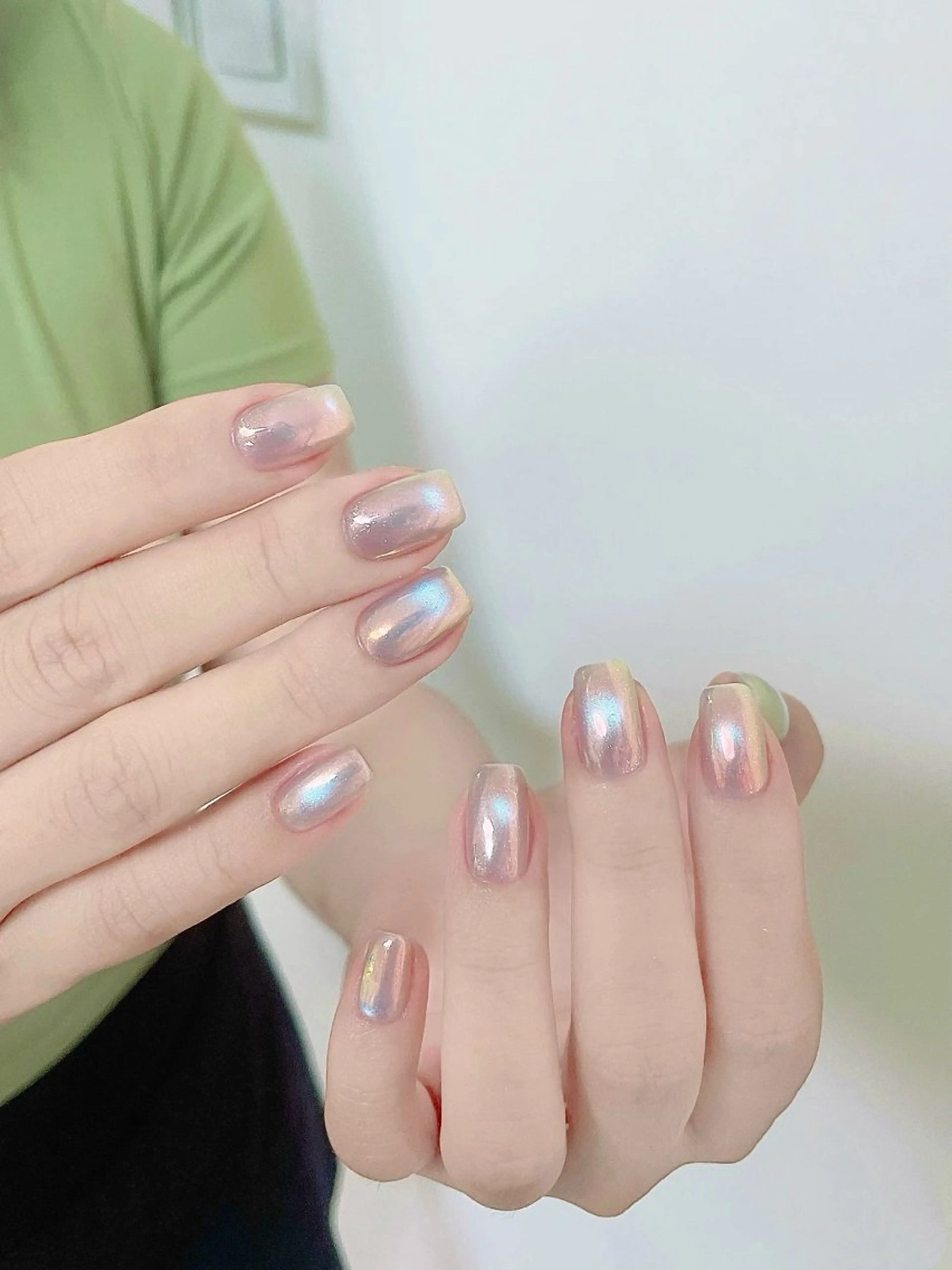 ネイル アートネイル オーロラネイル チークネイル フレンチネイル ガラスフレンチ 🎀セ リ🎀のネイルデザイン