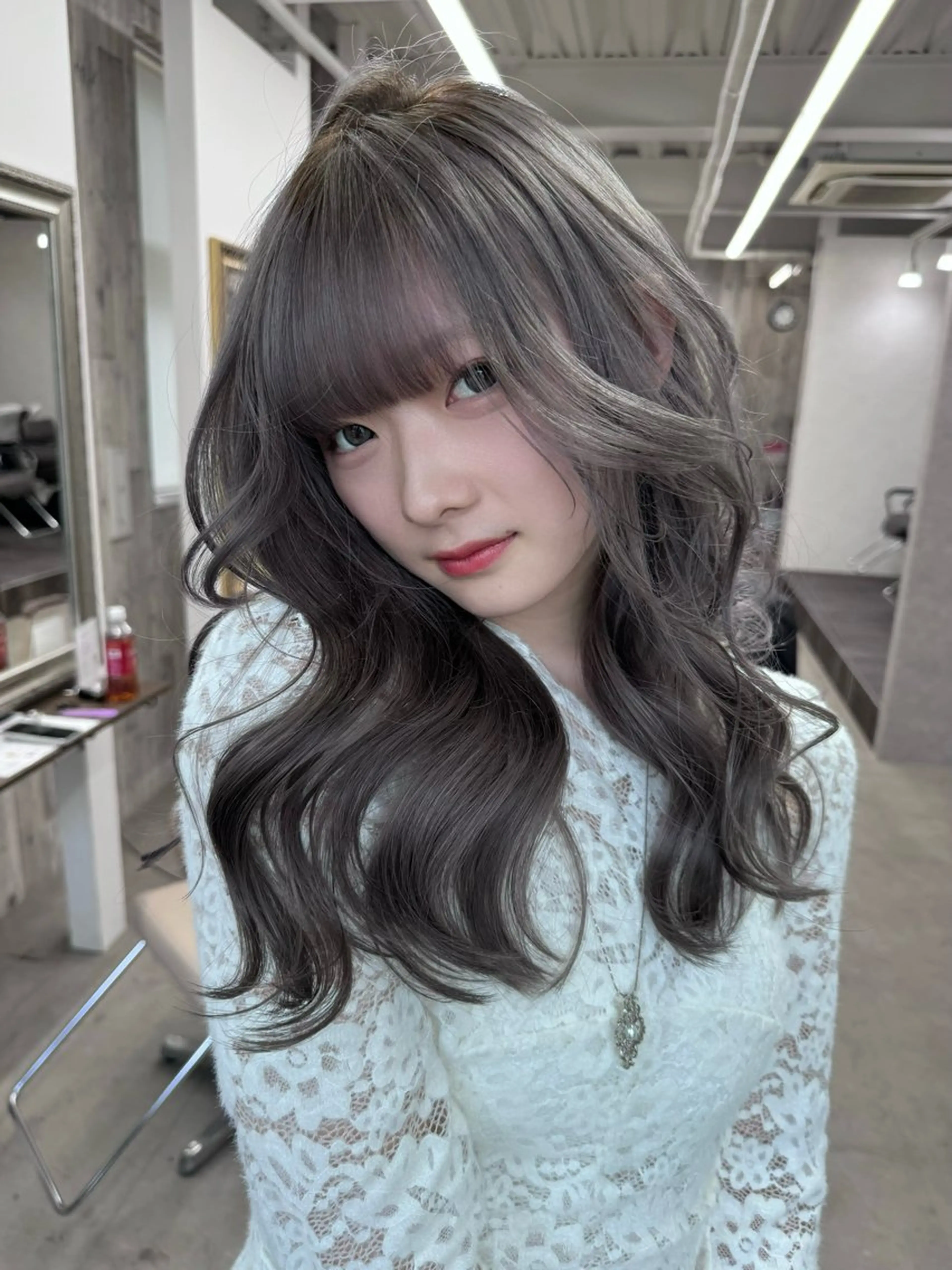 カラー 透明感カラー 田中 莉香のヘアスタイル