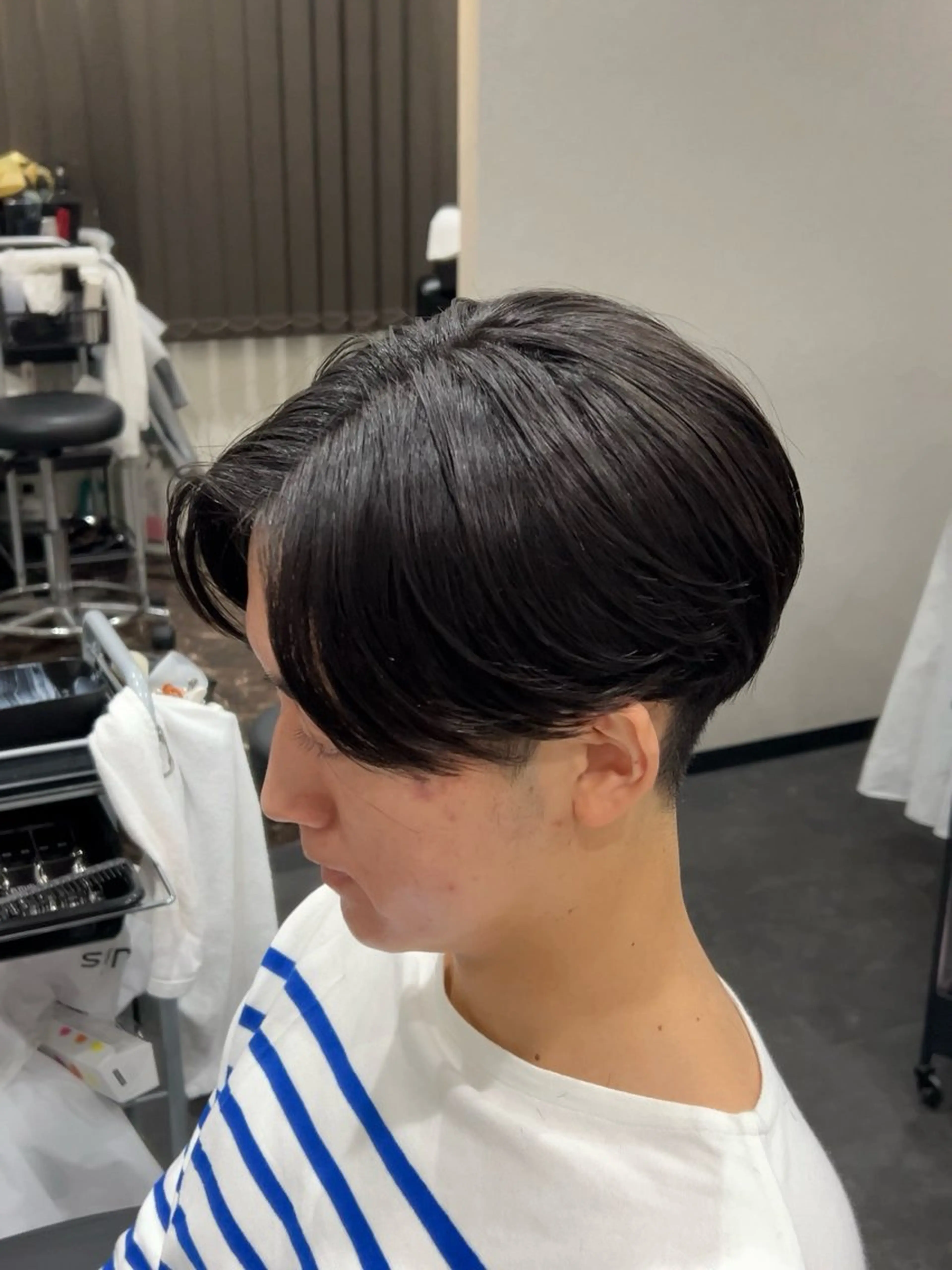 ミディアム メンズ 縮毛矯正 ulus OSAKA所属・福井 太暉のヘアスタイル