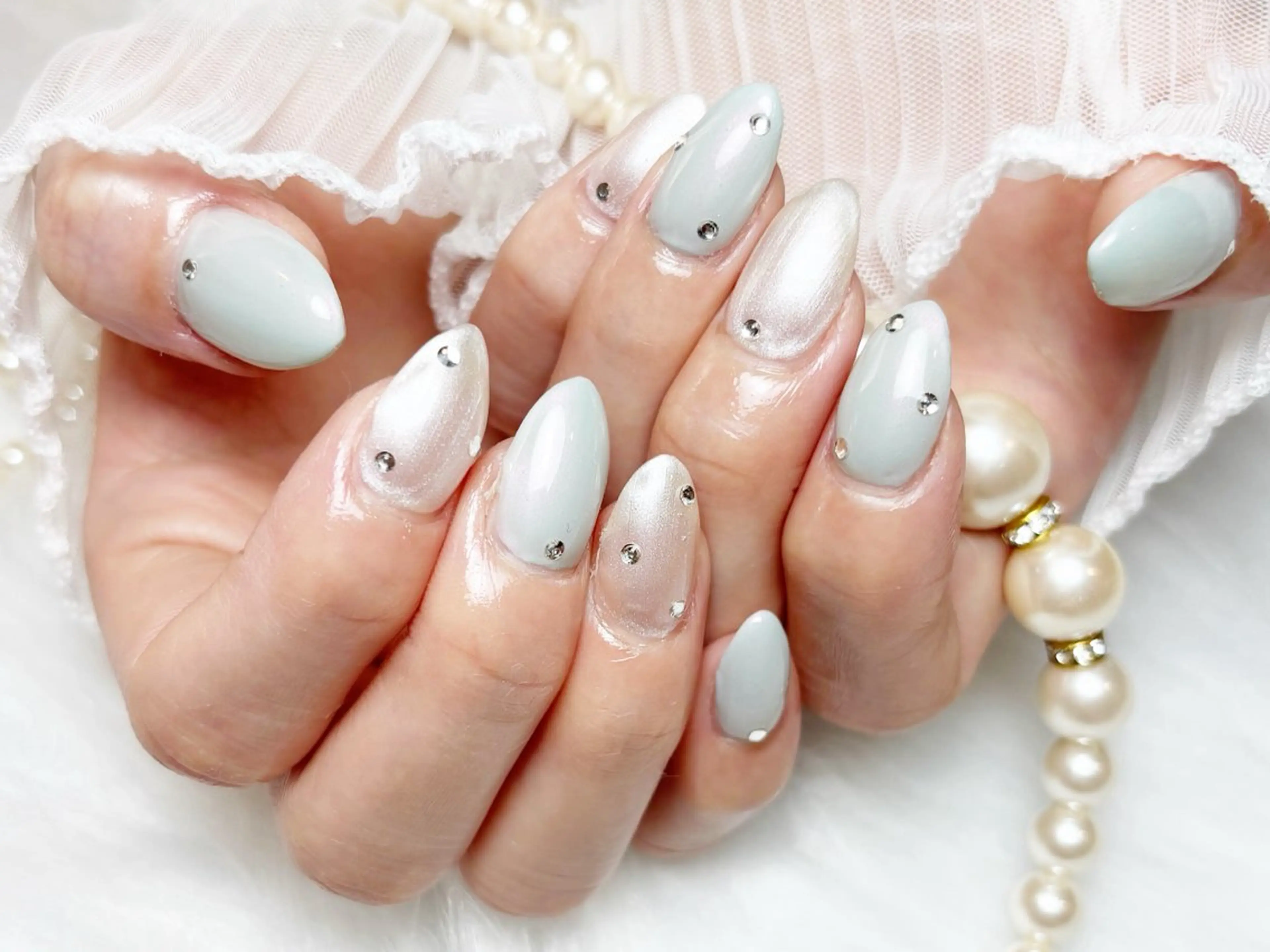 ネイル チークネイル 長さ出し ジェルネイル マグネットネイル 持ち込み Conjunim MAMI🎀✨のネイルデザイン