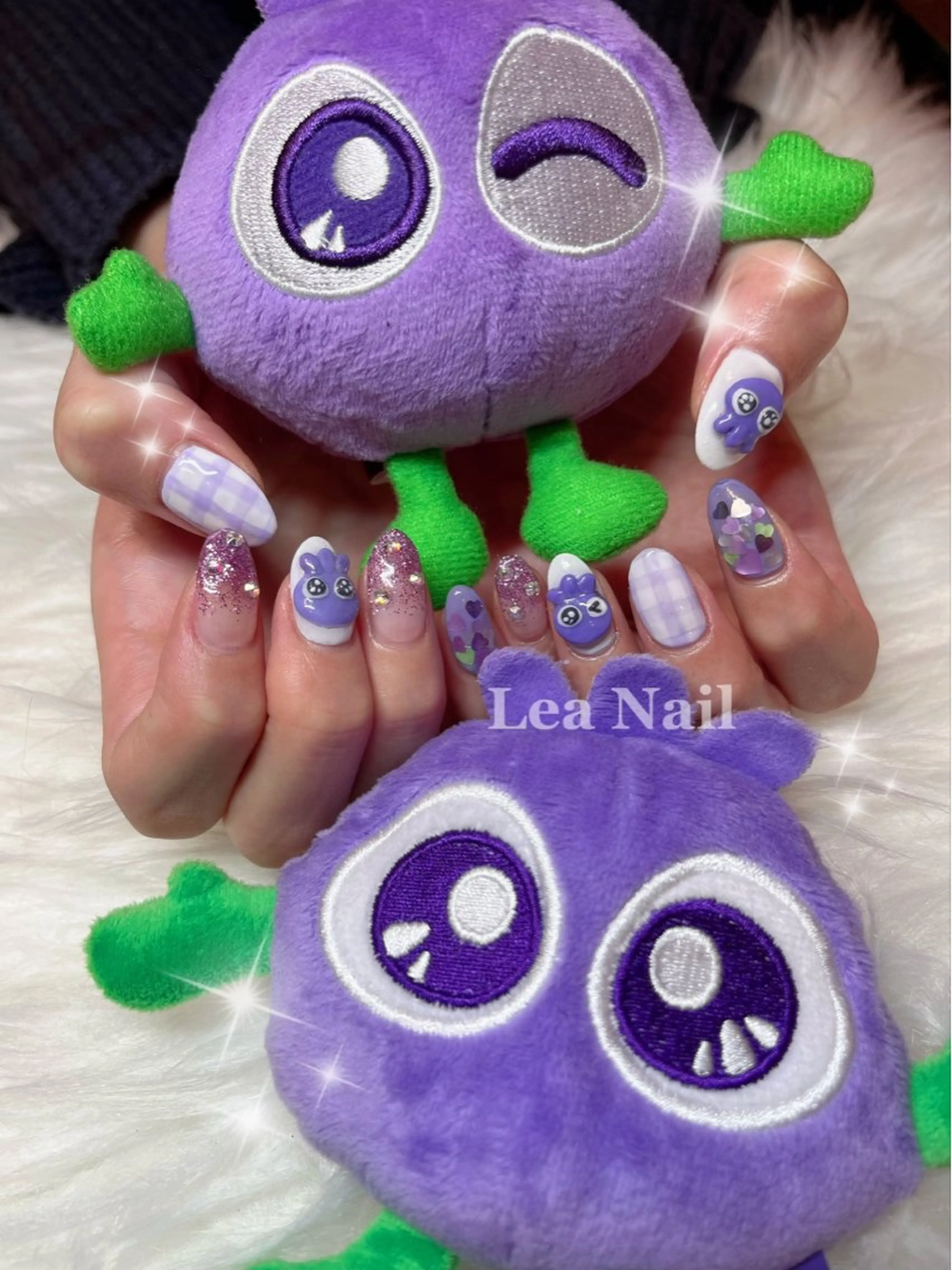 ネイル ブルー ハンドネイル Lea Nailのネイルデザイン