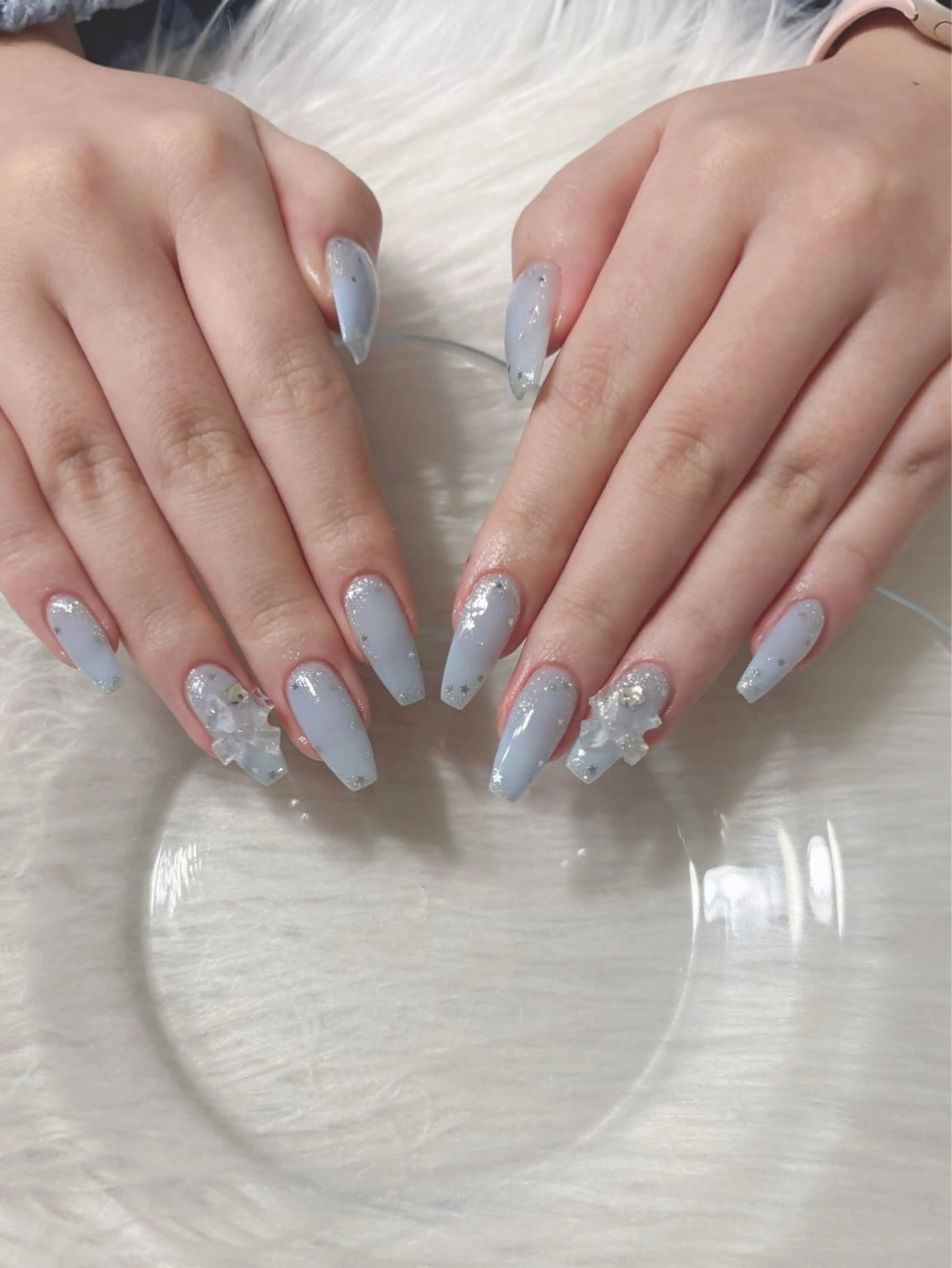 ネイル ブルー パステルネイル nail salon LIAn.所属・🧸takagi🧸 1月受付中のネイルデザイン