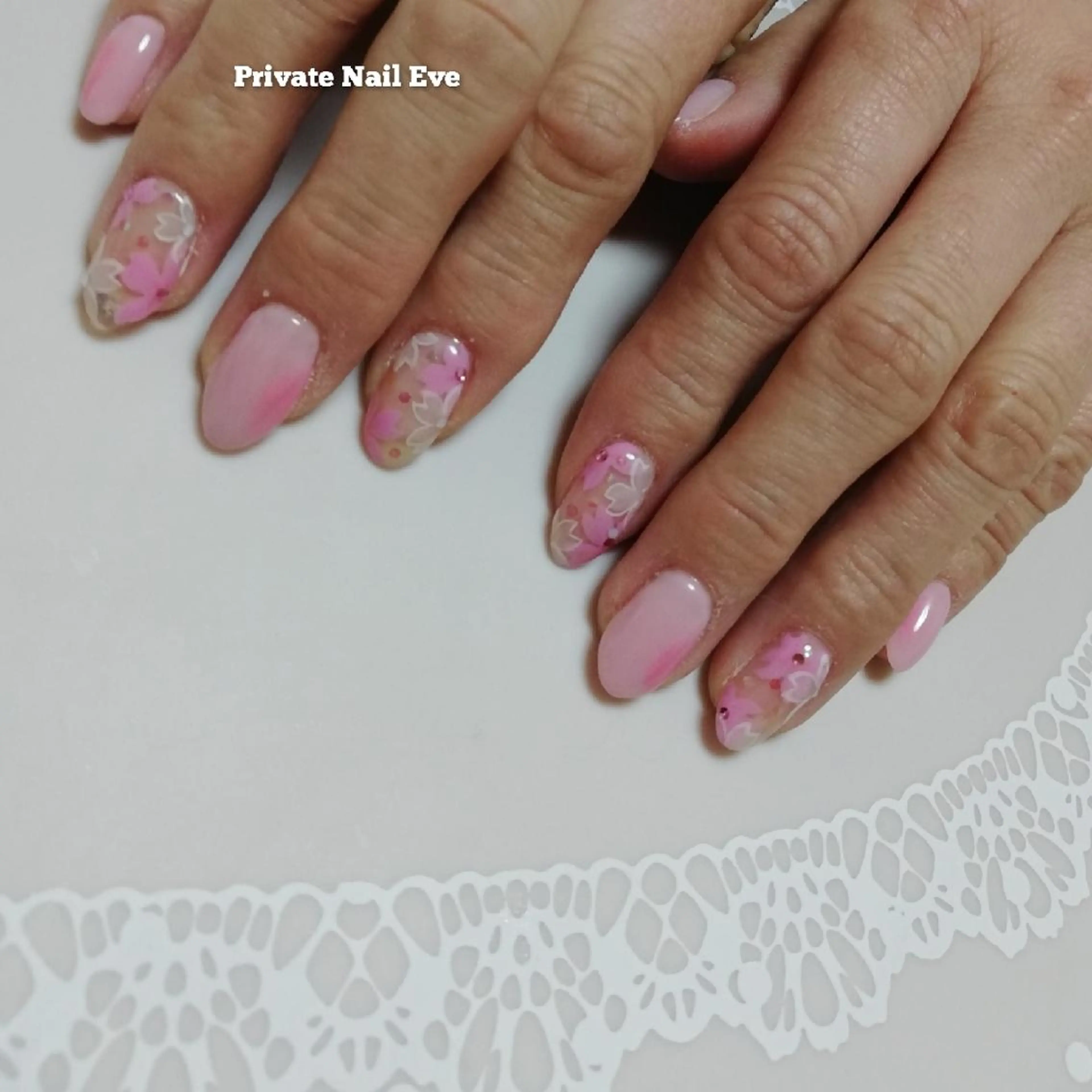 ネイル 桜ネイル ハンドネイル ネイル junkoのネイルデザイン