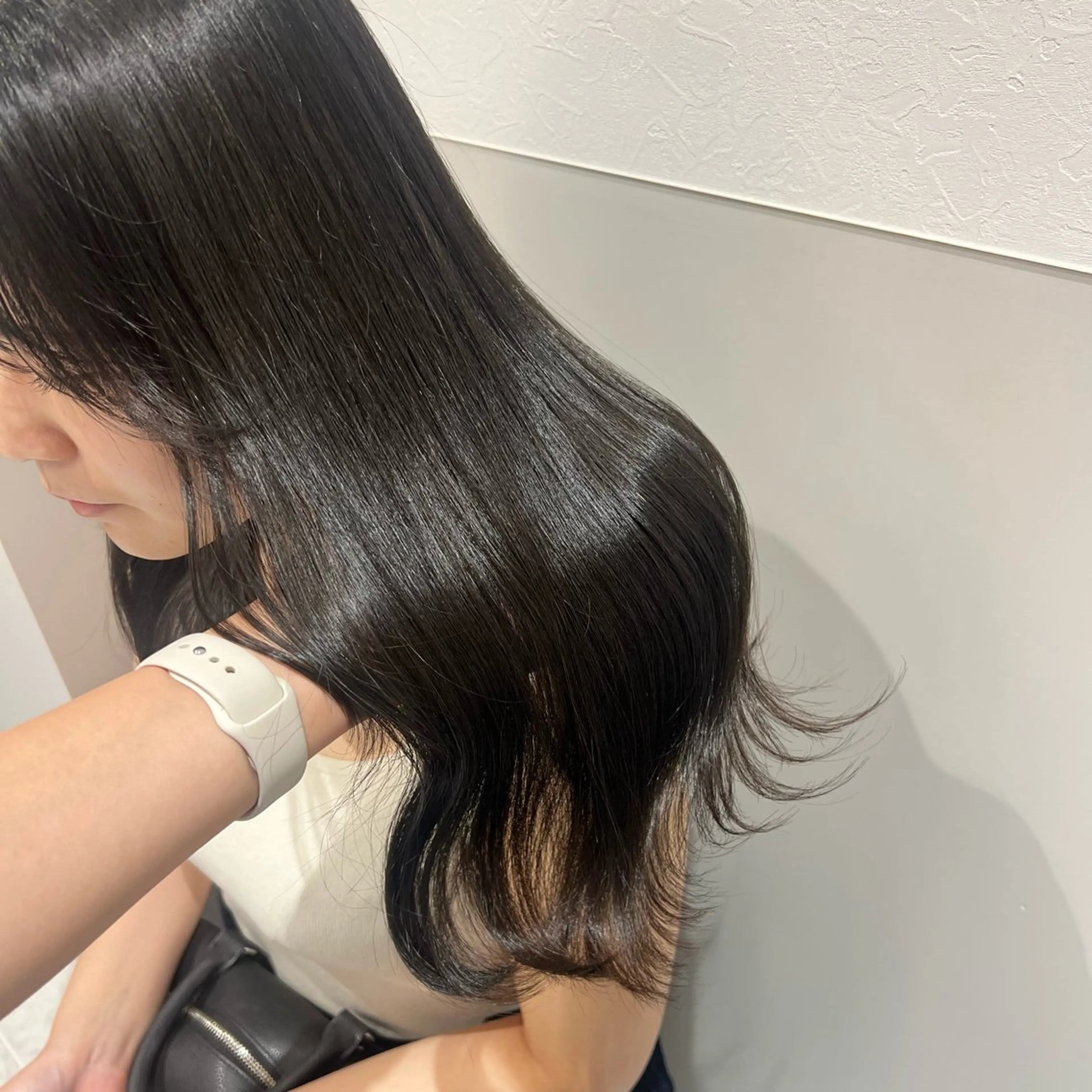 セミロング カット ヘアカラー トリートメント 韓国モテhair🍑 momoのヘアスタイル