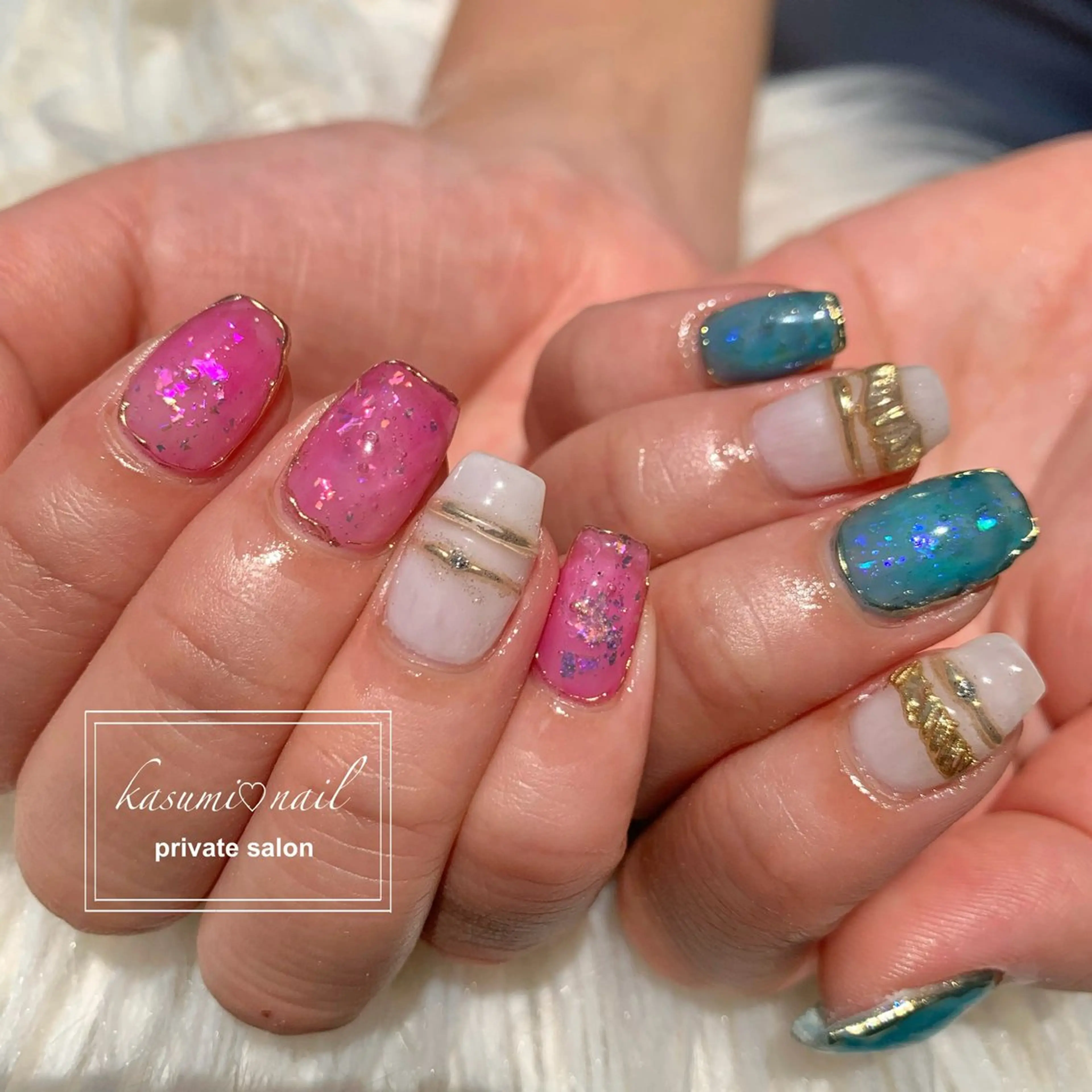 ネイル 大理石ネイル(マーブル) ニュアンスネイル KASUMI♡ Nailのネイルデザイン