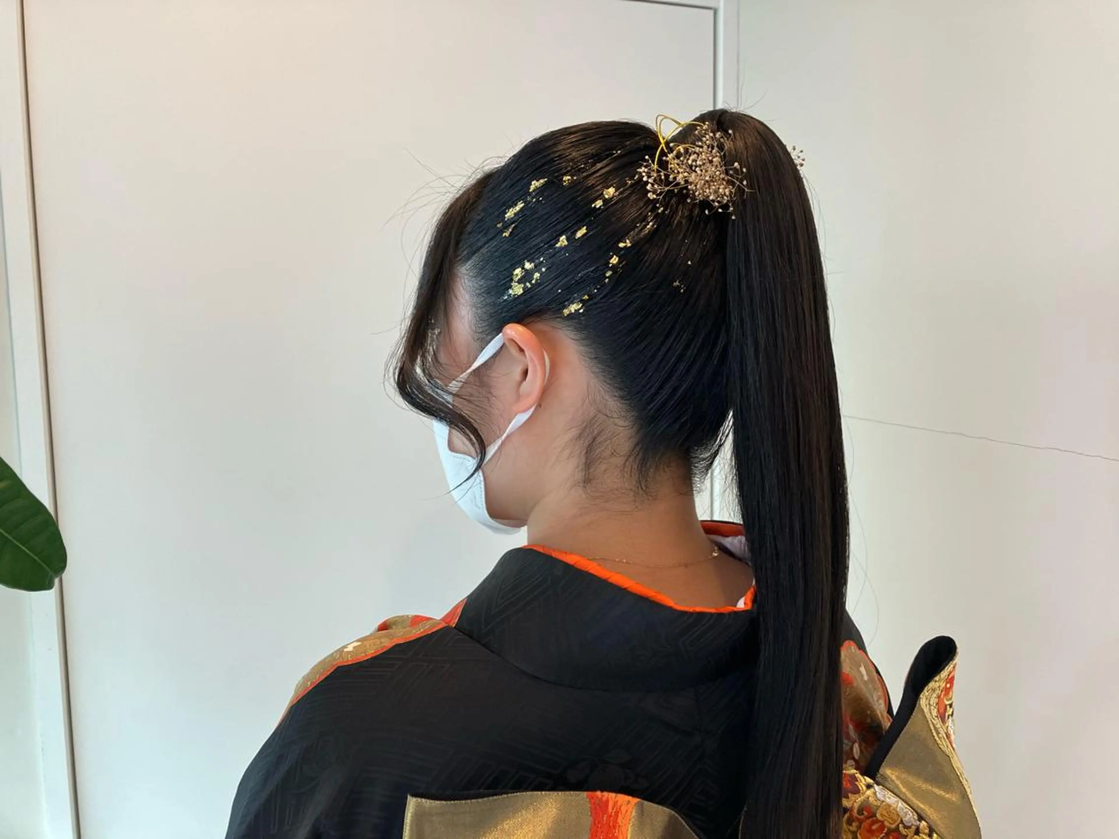 ヘアアレンジ 着物ヘア ポニーテール Hair&Make Nahoのマツエク・マツパデザイン