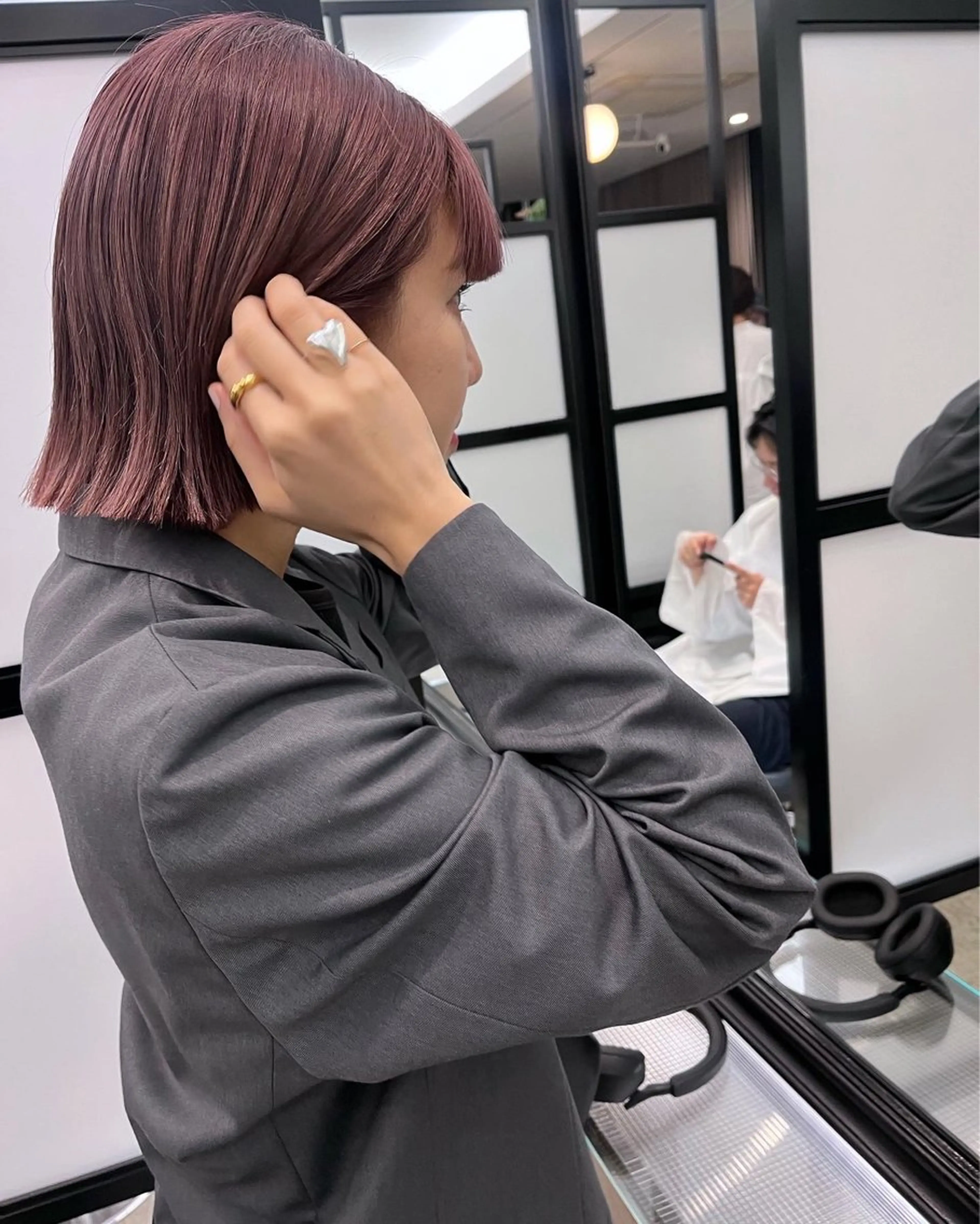 ミディアム カラー ピンクカラー カット ヘアカラー GO TODAY SHAiRE SALON表参道Polaris店所属・暖色カラー/ピンク カラー/HARUKAのヘアスタイル