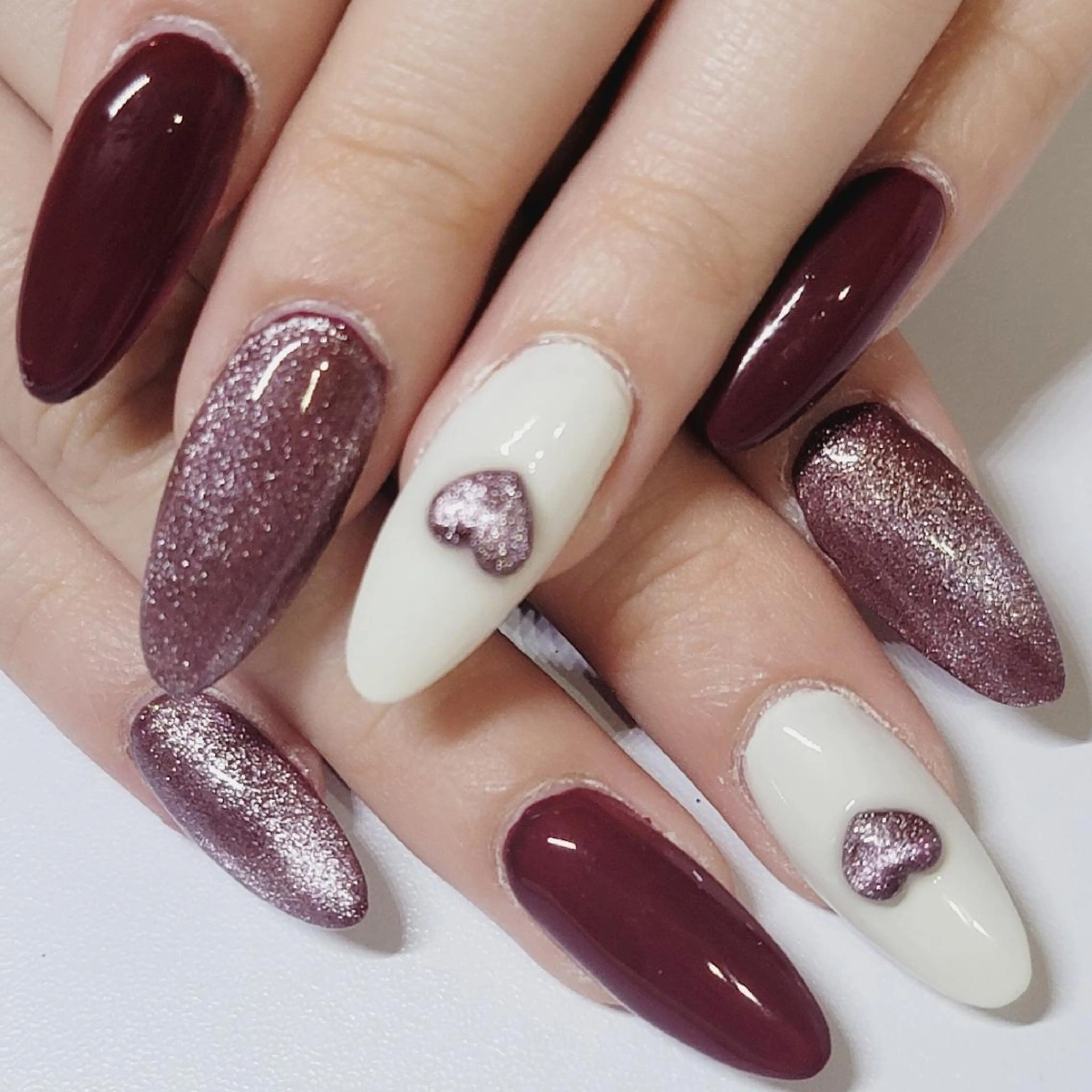 ネイル ラメ(グリッター) マグネットネイル ハンドネイル よしだ ひろきのネイルデザイン