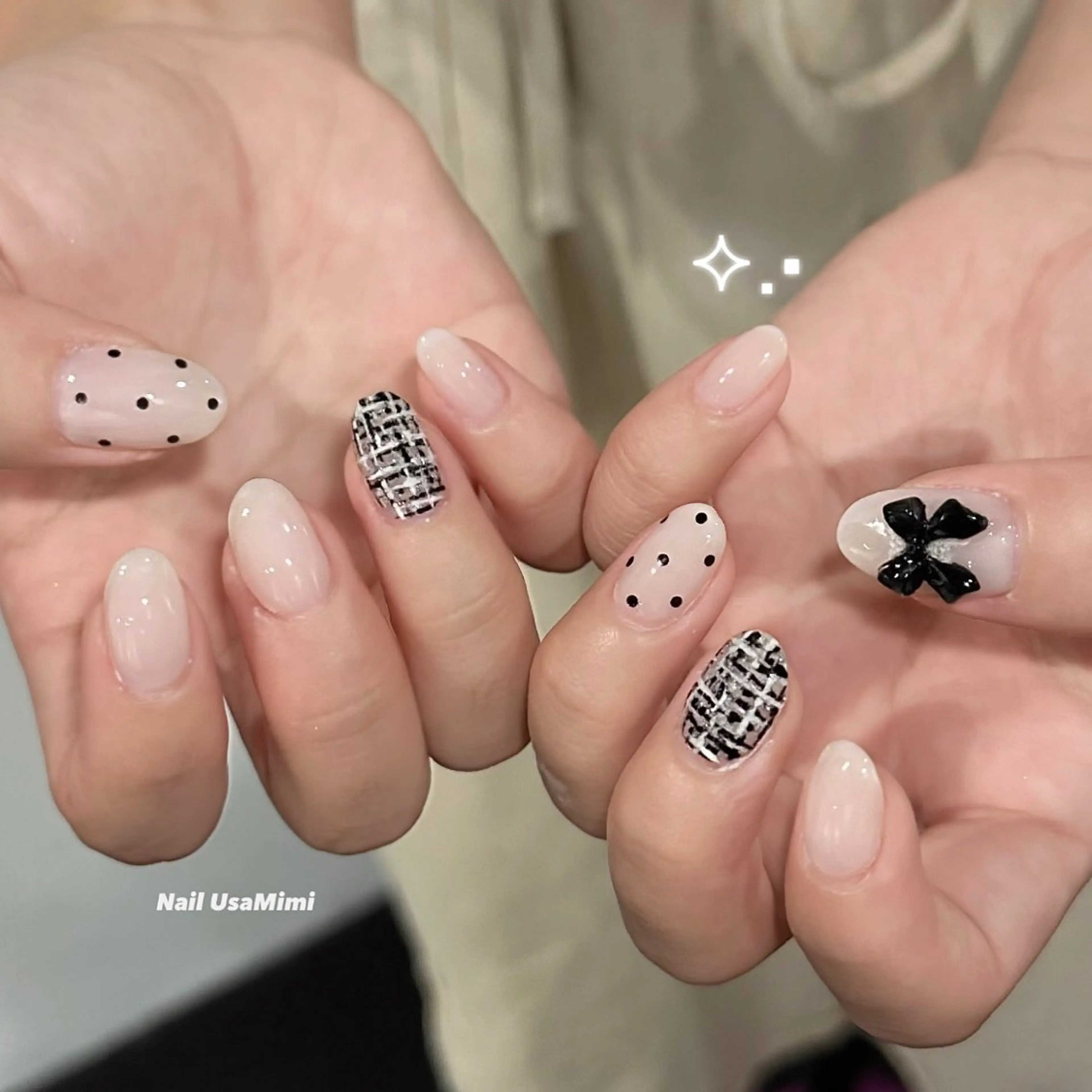 ネイル アートネイル ハンドネイル 本町NailUsaM imi MOMOKAのネイルデザイン