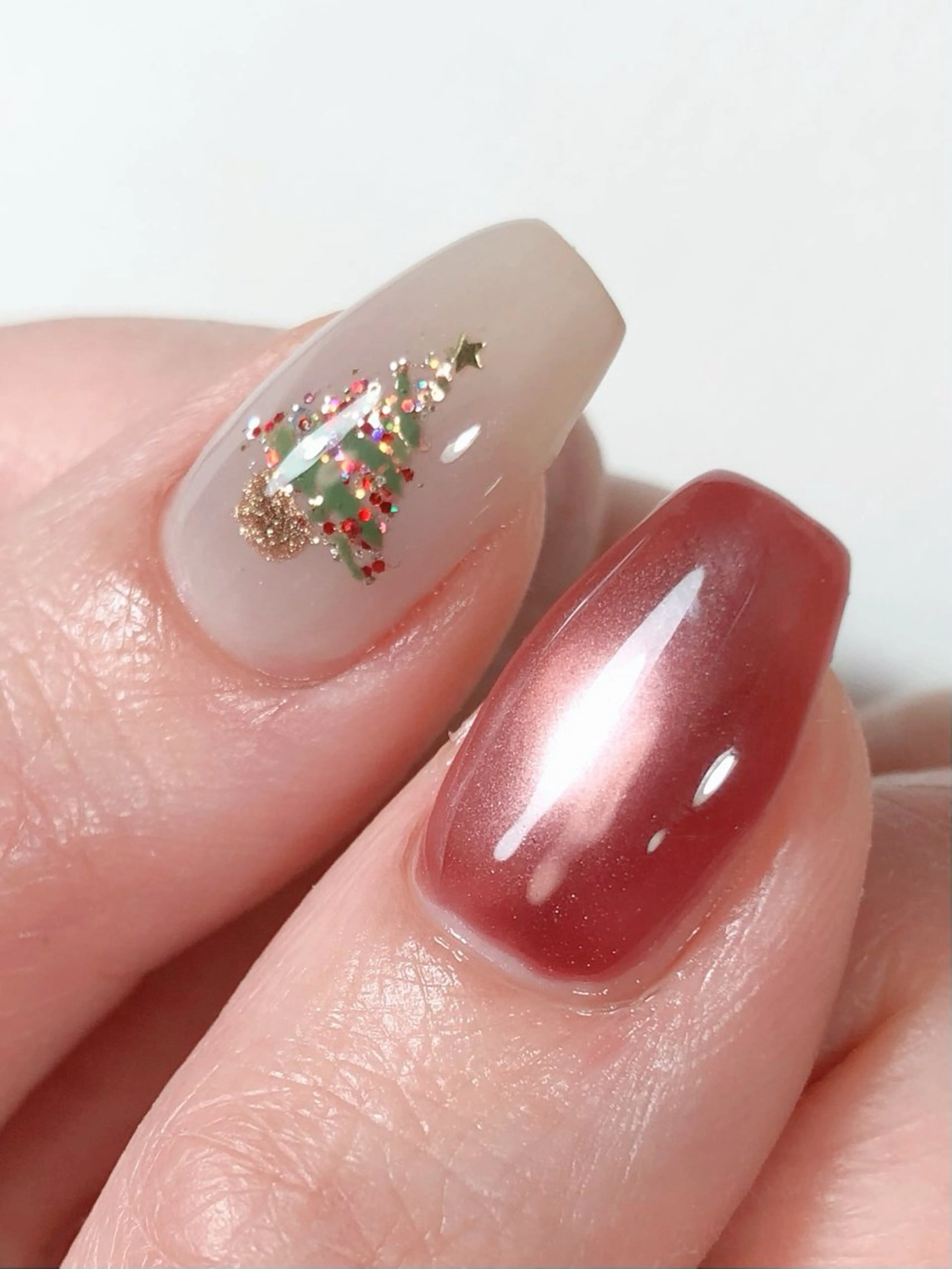 ネイル 冬ネイル クリスマス ハンドネイル atelier in bloomのネイルデザイン