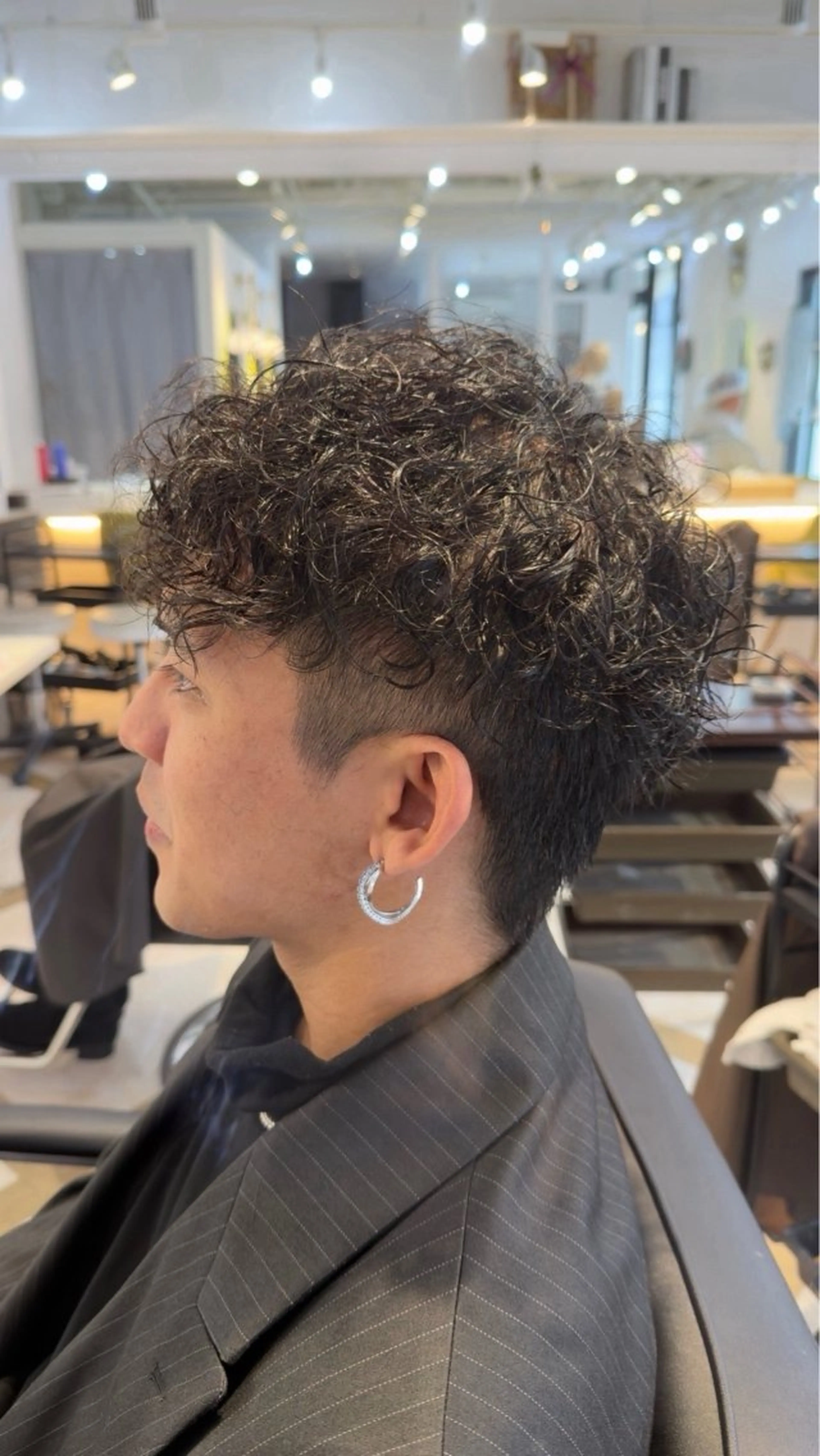 パーマ メンズ カット せいと/ウルフ/ ハイトーン/インナーのヘアスタイル