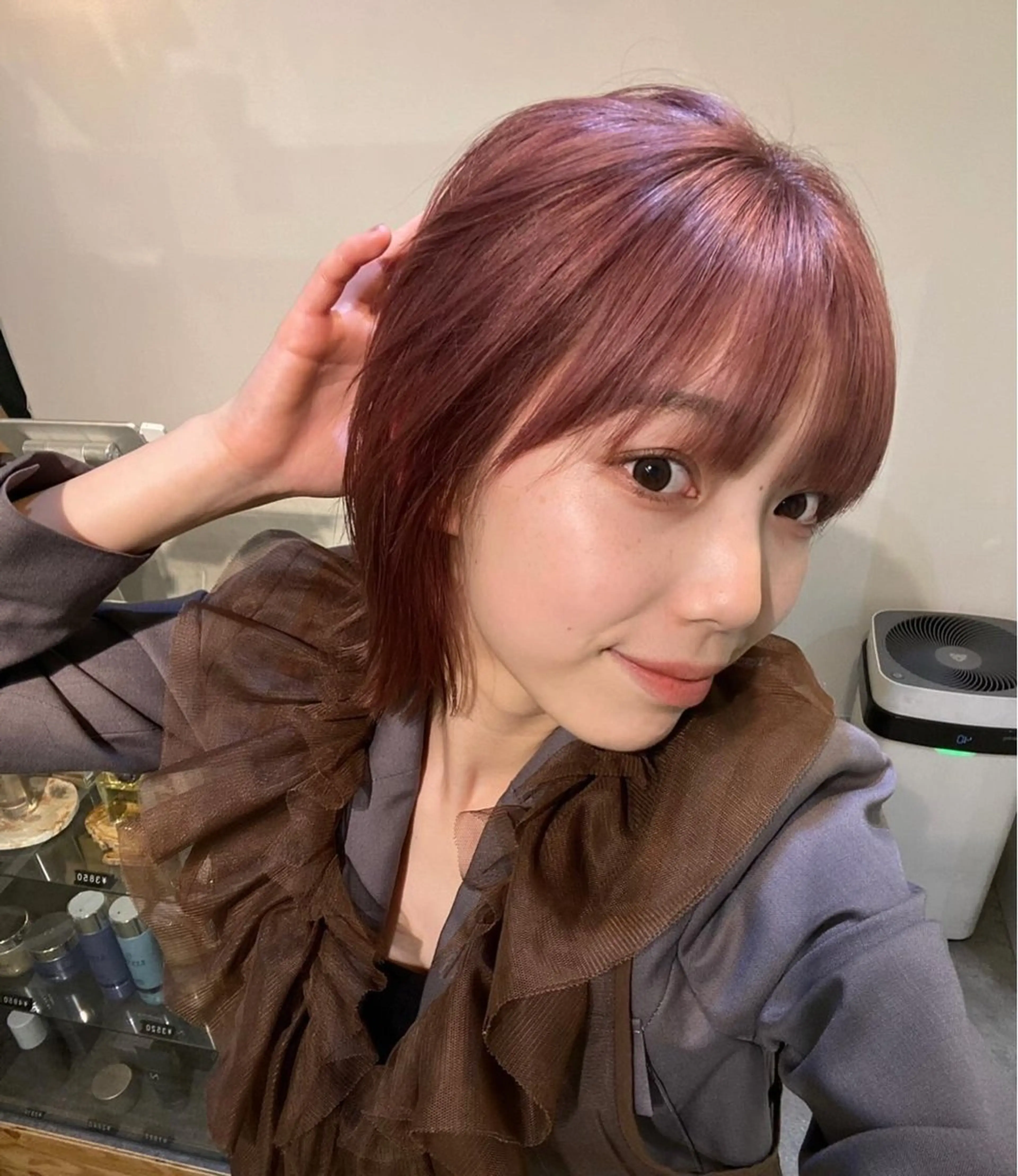 ショート カラー カシス ピンクカラー ヘアカラー Seeknext // Rukaのヘアスタイル