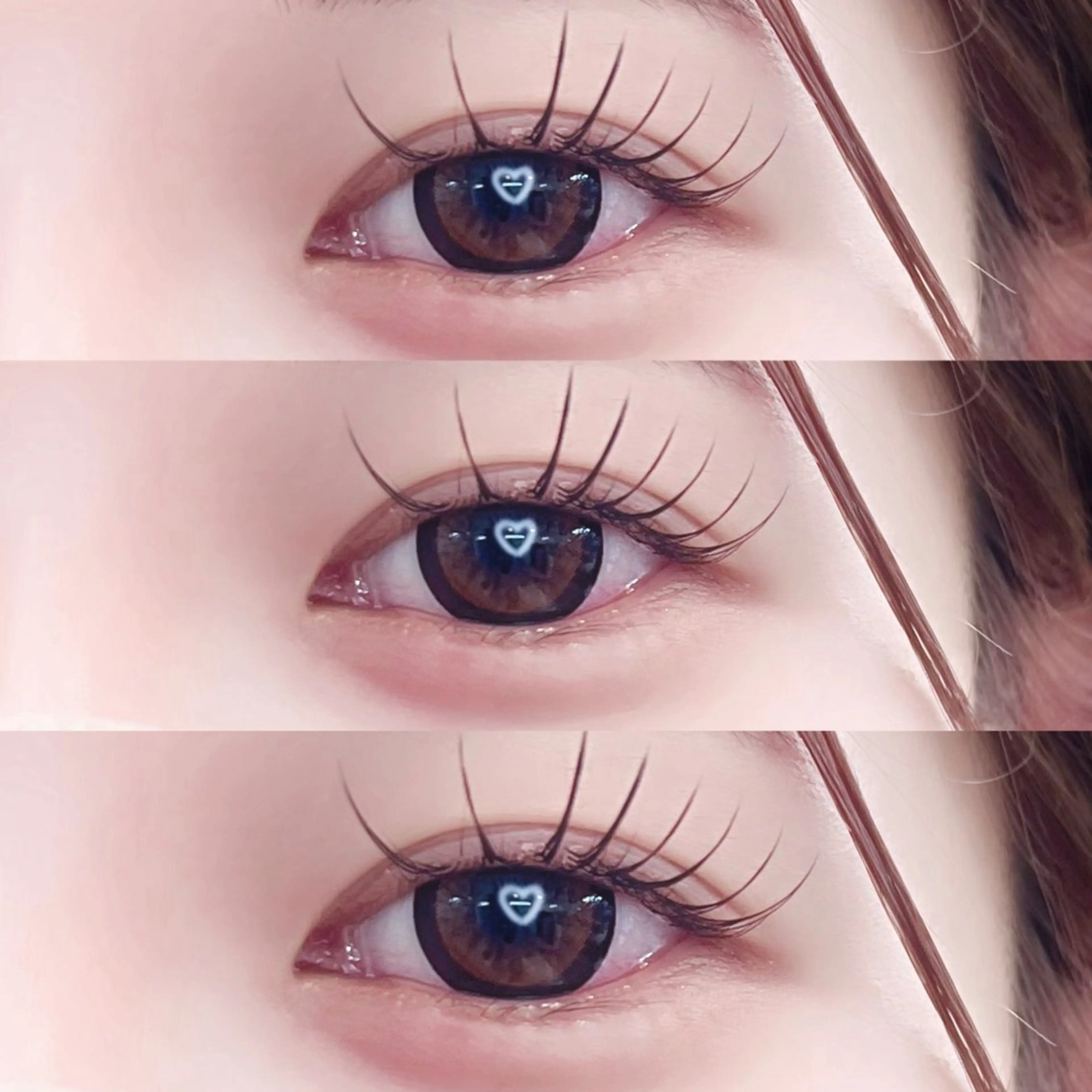 マツエク・マツパ 束感まつ毛 フラットラッシュ レイヤーカット┊ 透 明感カラー┊ YUIのヘアスタイル