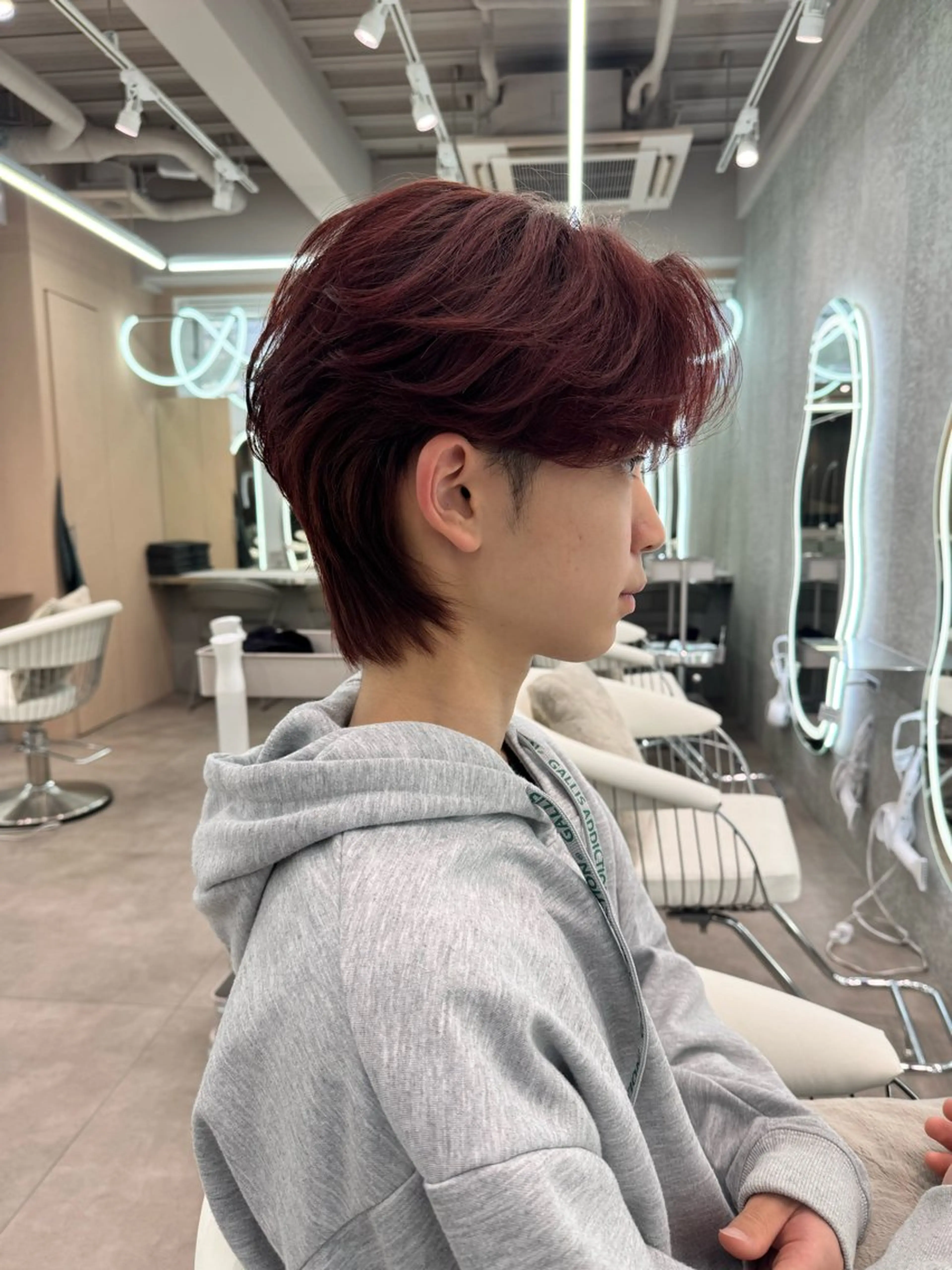 ショート パーマ メンズ メンズブリーチ カット ヘアカラー 🔶似合わせセンター パート/ヤス🔶のヘアスタイル