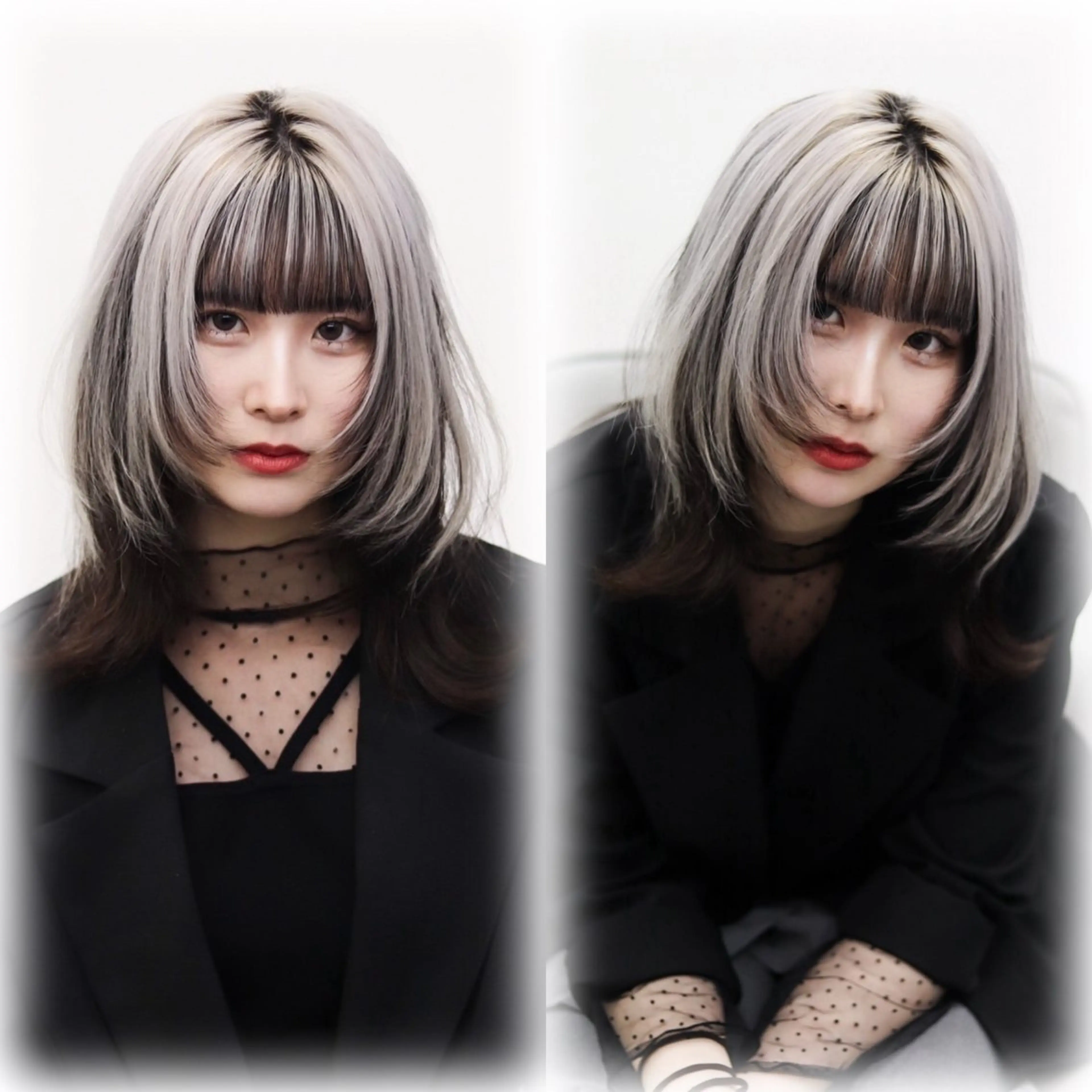 ミディアム 🖤韓国系🇰🇷カ ラー/kokona❕のヘアスタイル