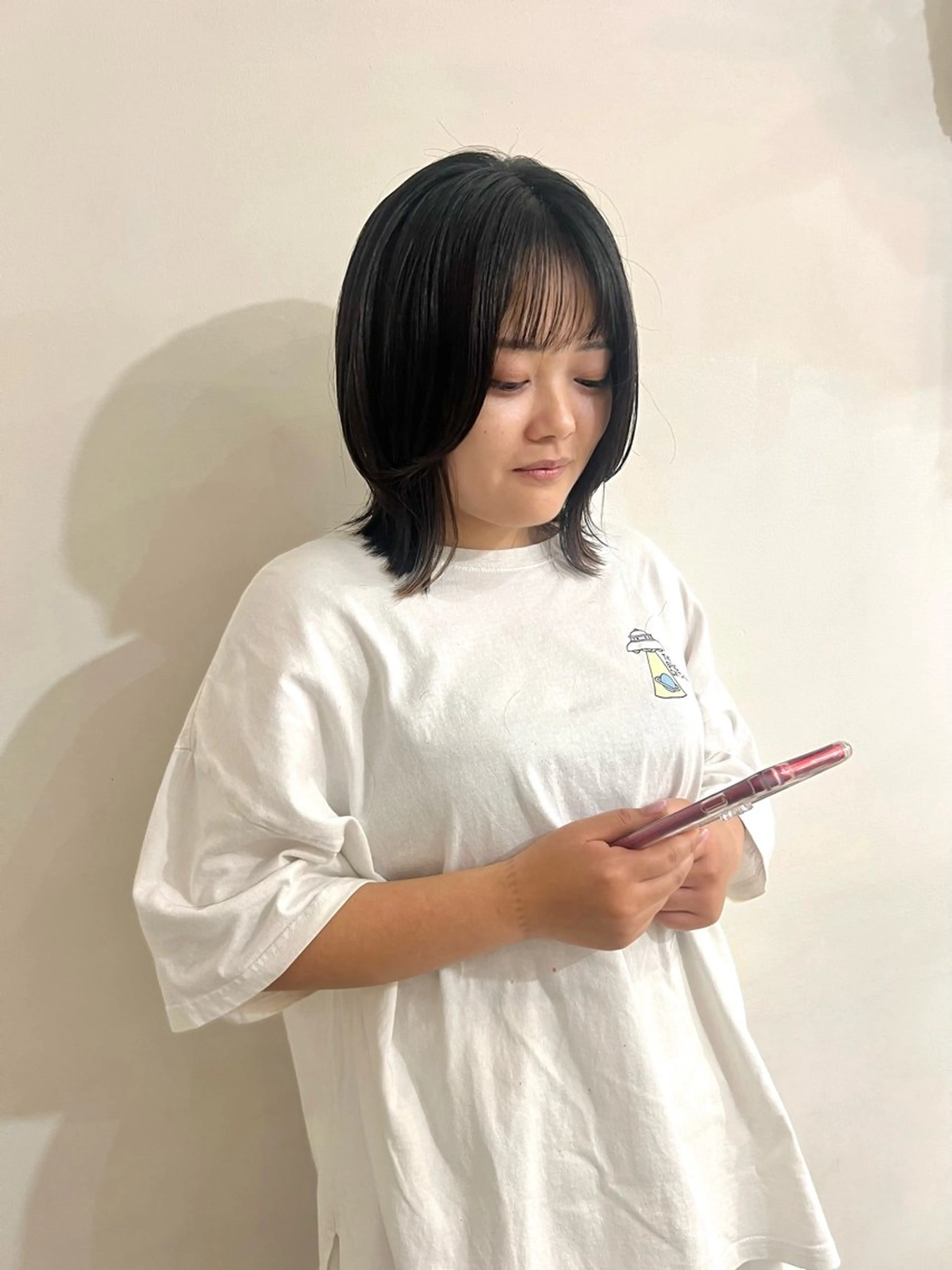 ミディアム レイヤーカット 外ハネヘア カット ayaka‎/暖色/ レイヤーカット🩰のヘアスタイル